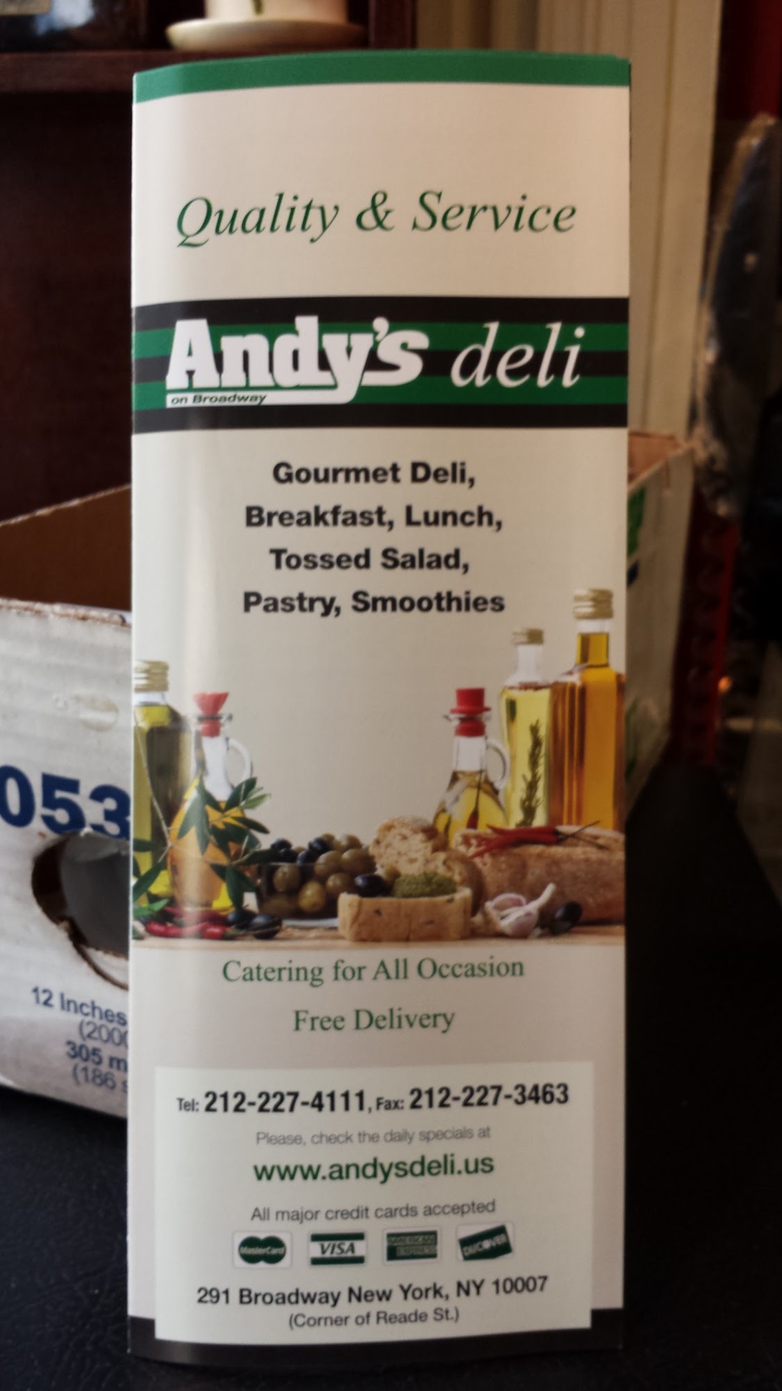 Andy's Deli NYC Menu