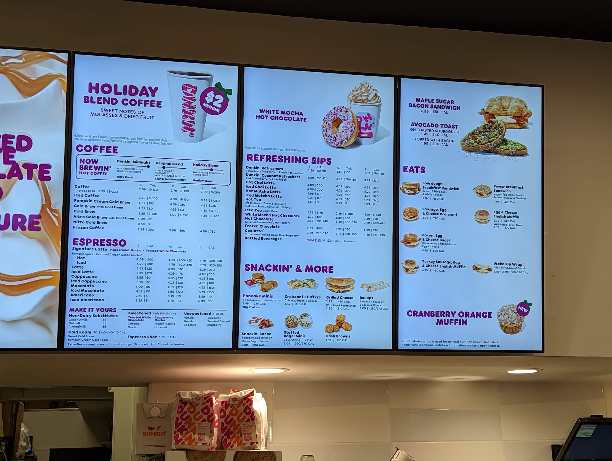 Dunkin' Menu