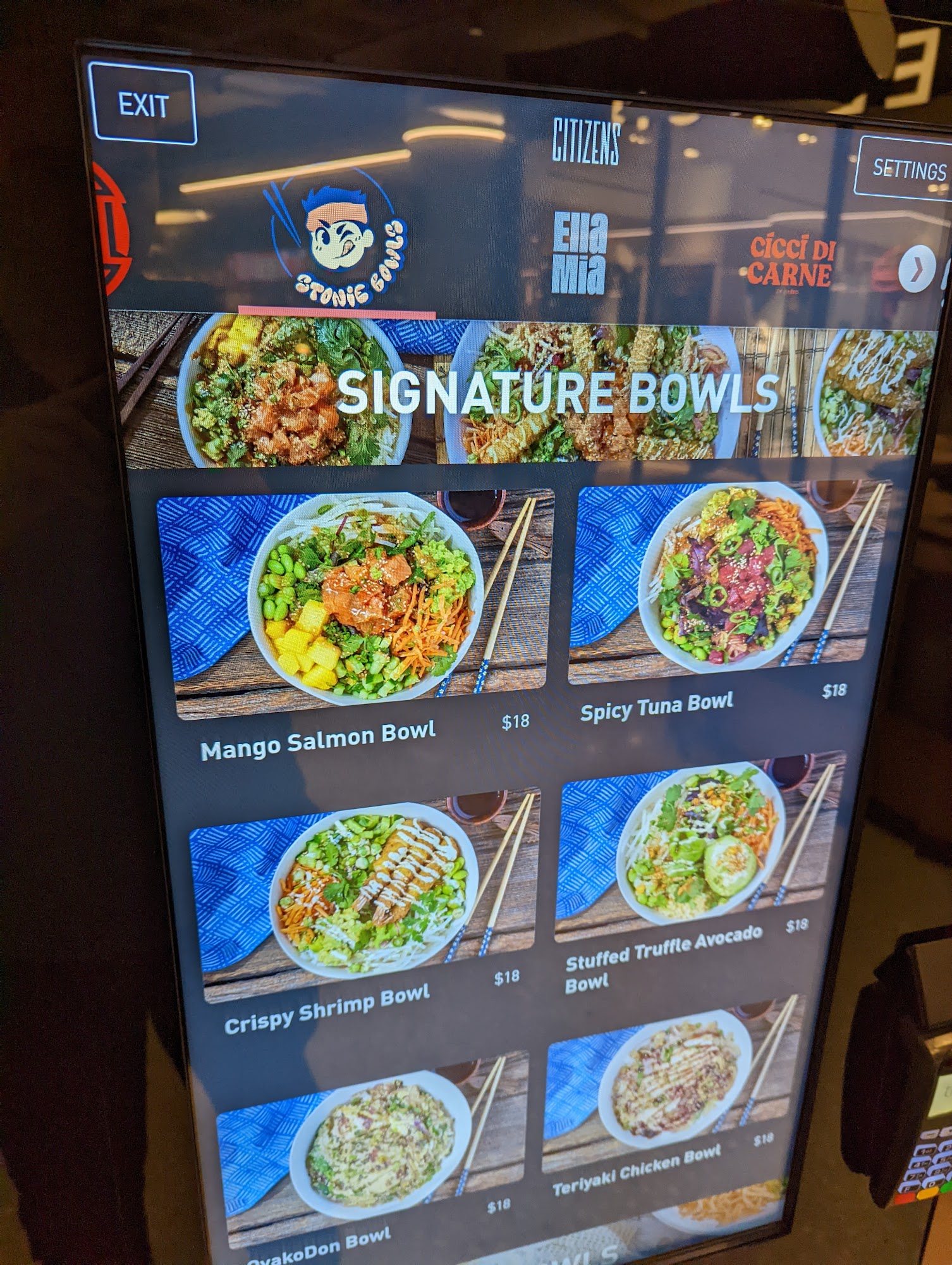 Stonie Bowls Menu