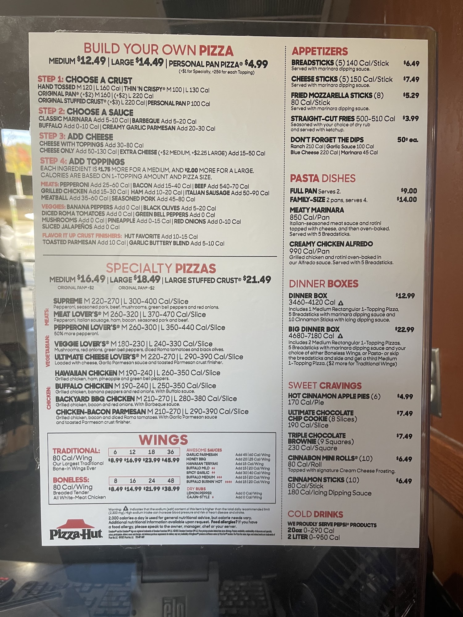 Pizza Hut Menu