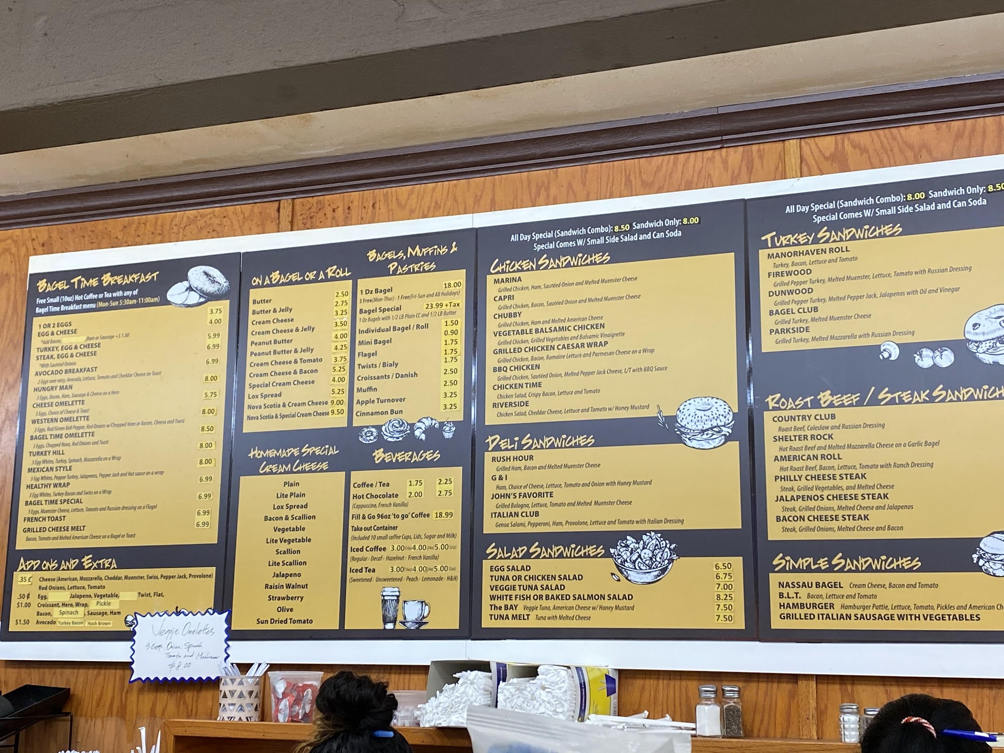 Bagel Time Menu
