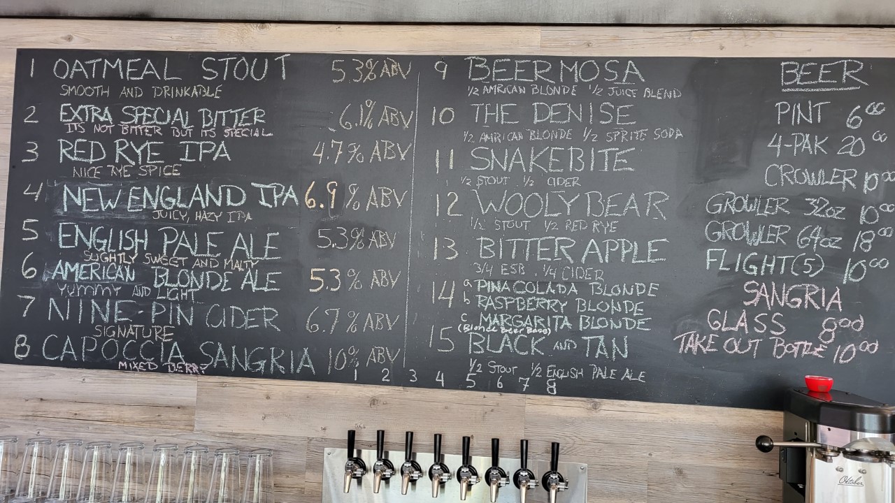 Rail To River Brewing Menu