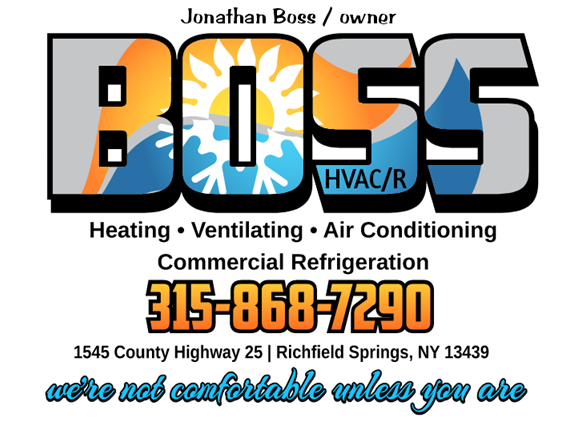 Boss Heating and Cooling LLC 1545 Co Hwy 25, Richfield Springs New York 13439