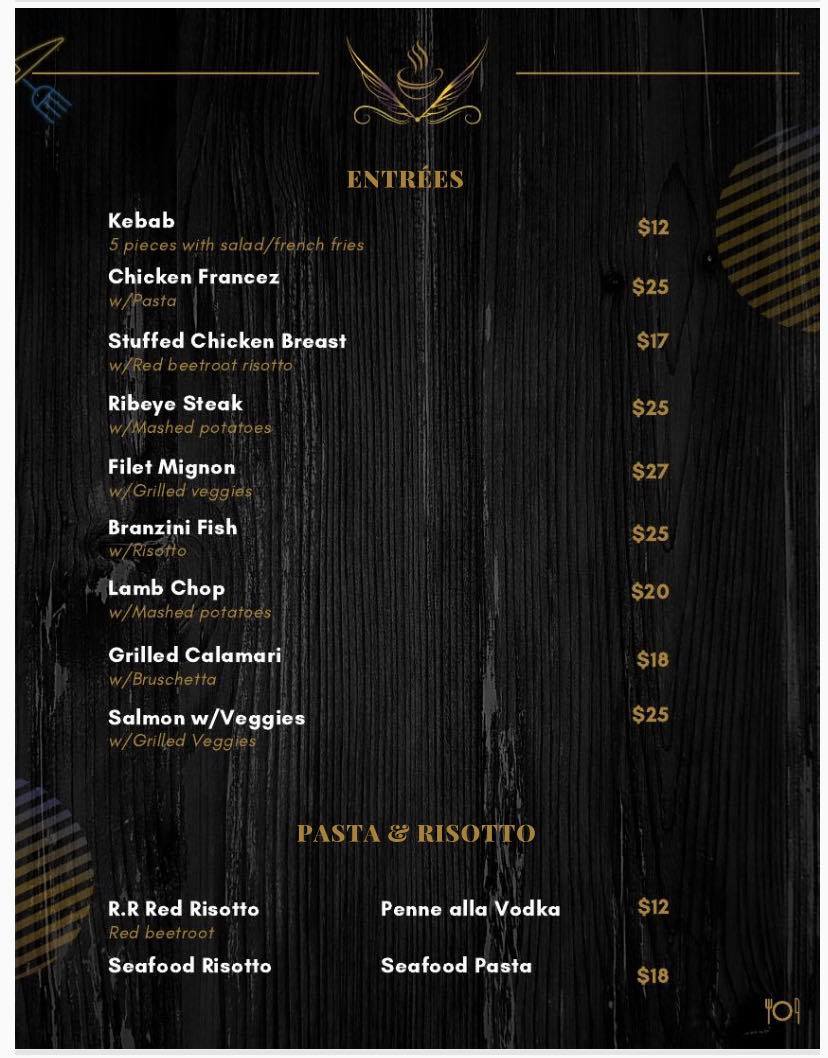 Eagles Bar & Grill Menu