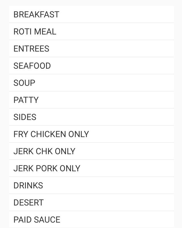 Tropical Jerk Roosevelt Menu