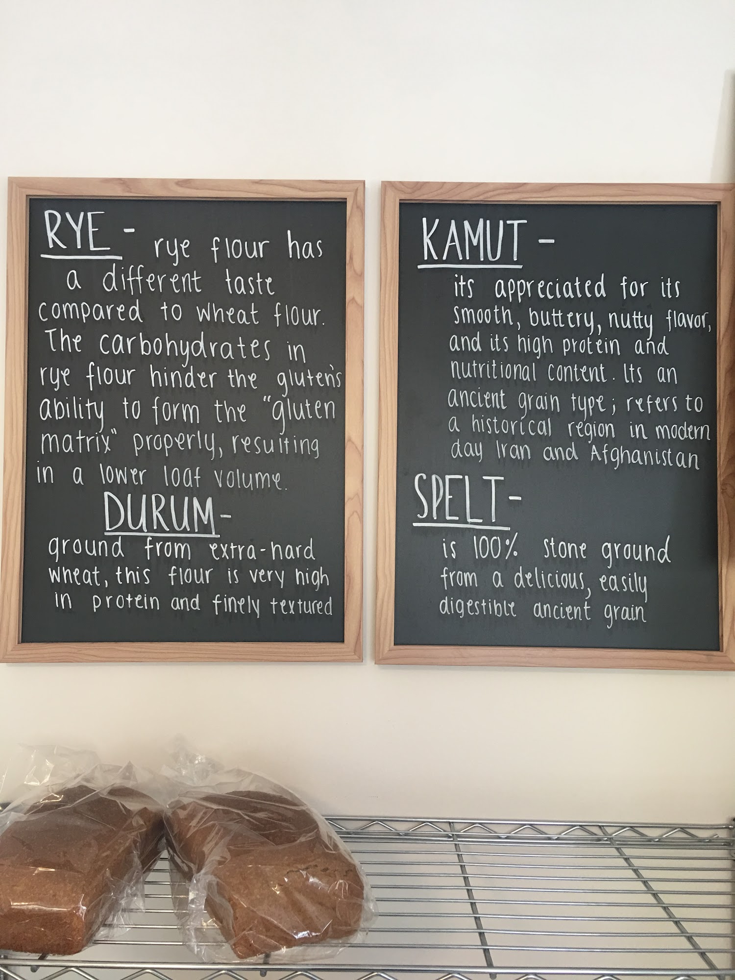 Alla's Bakery Menu