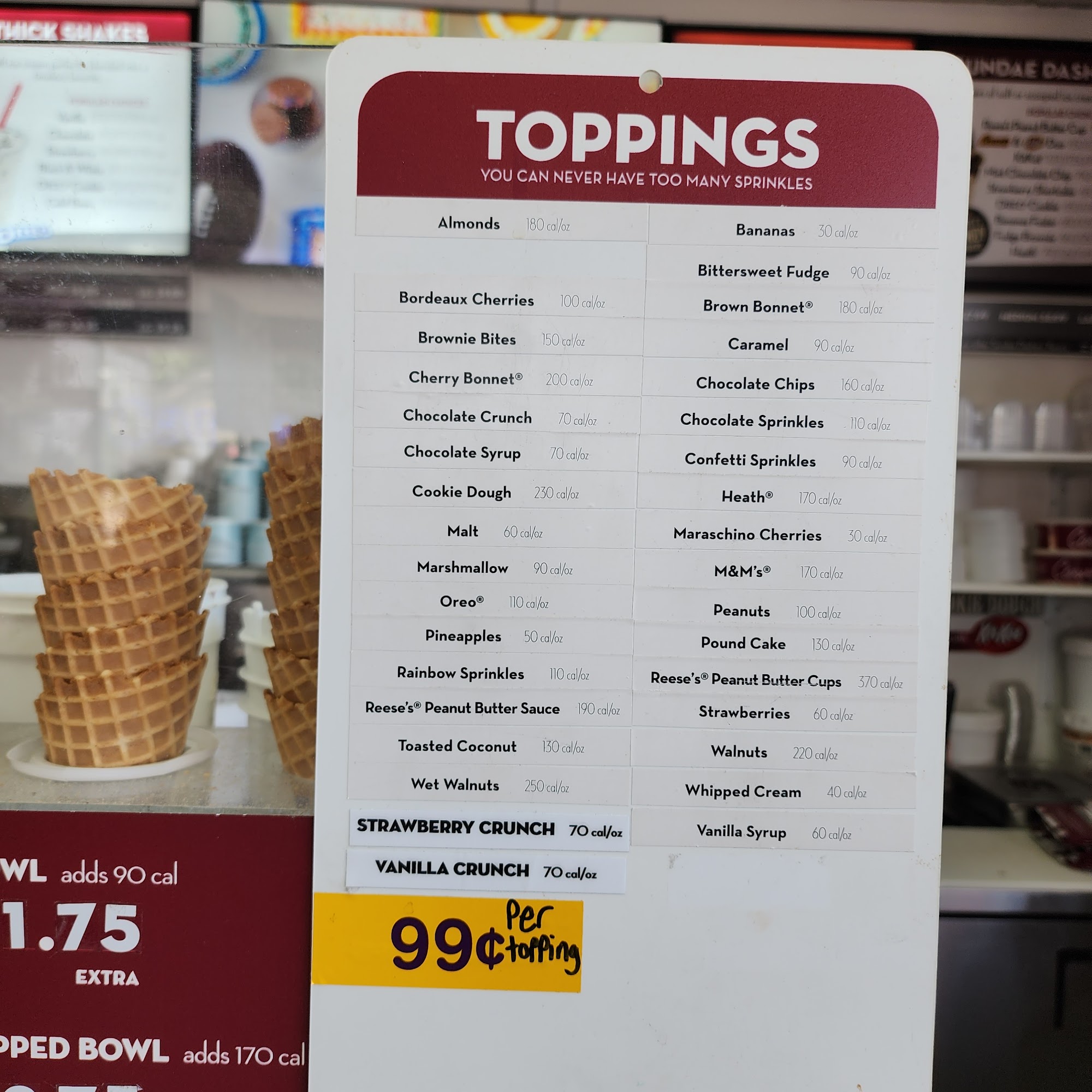 Carvel Menu