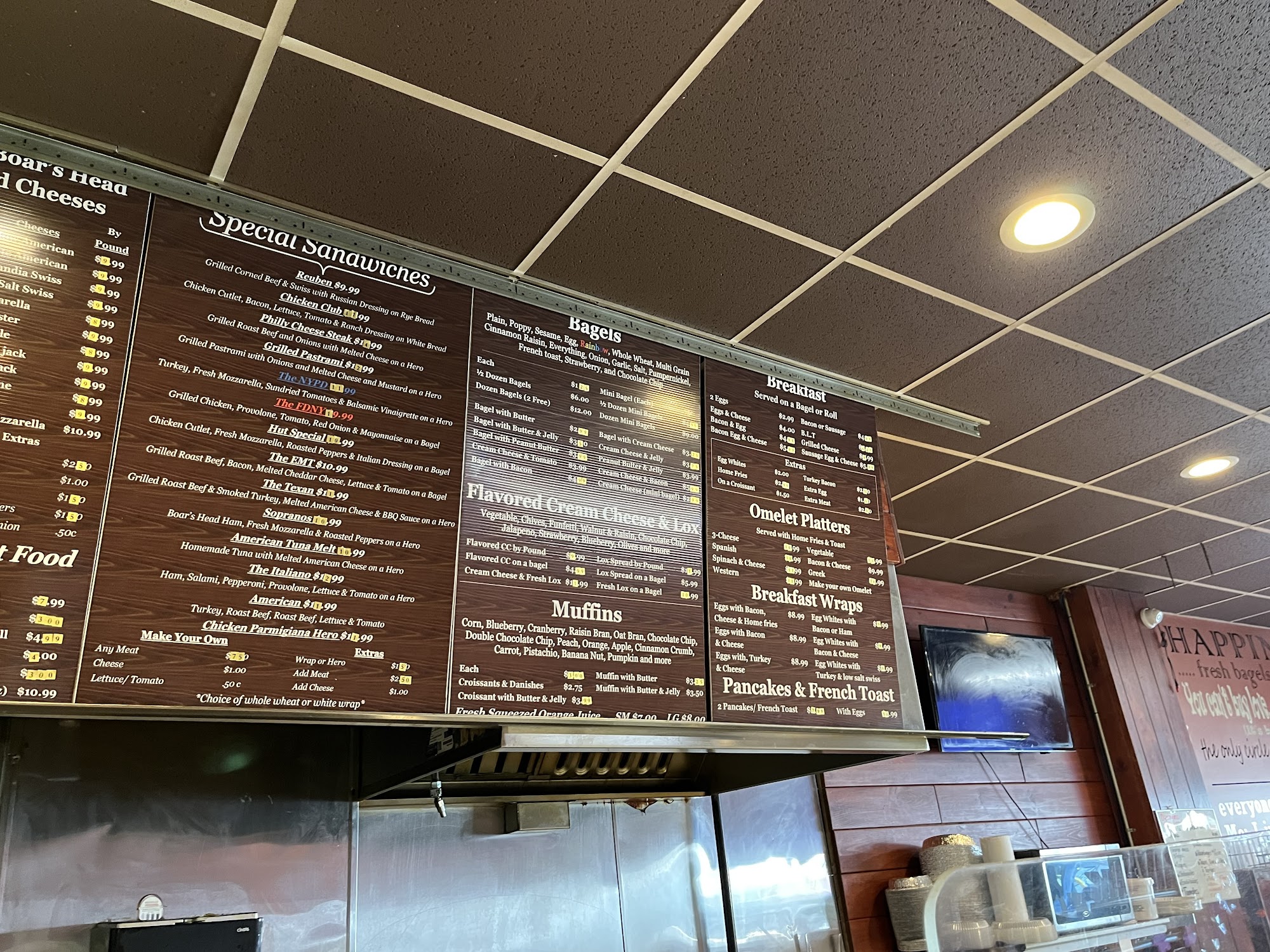 Bagel Hut Menu