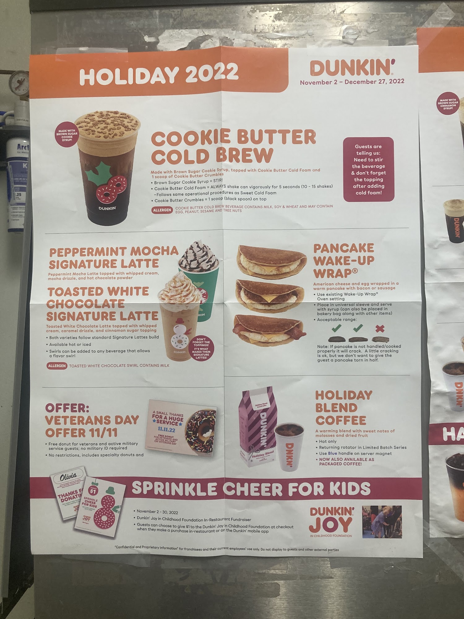 Dunkin' Menu