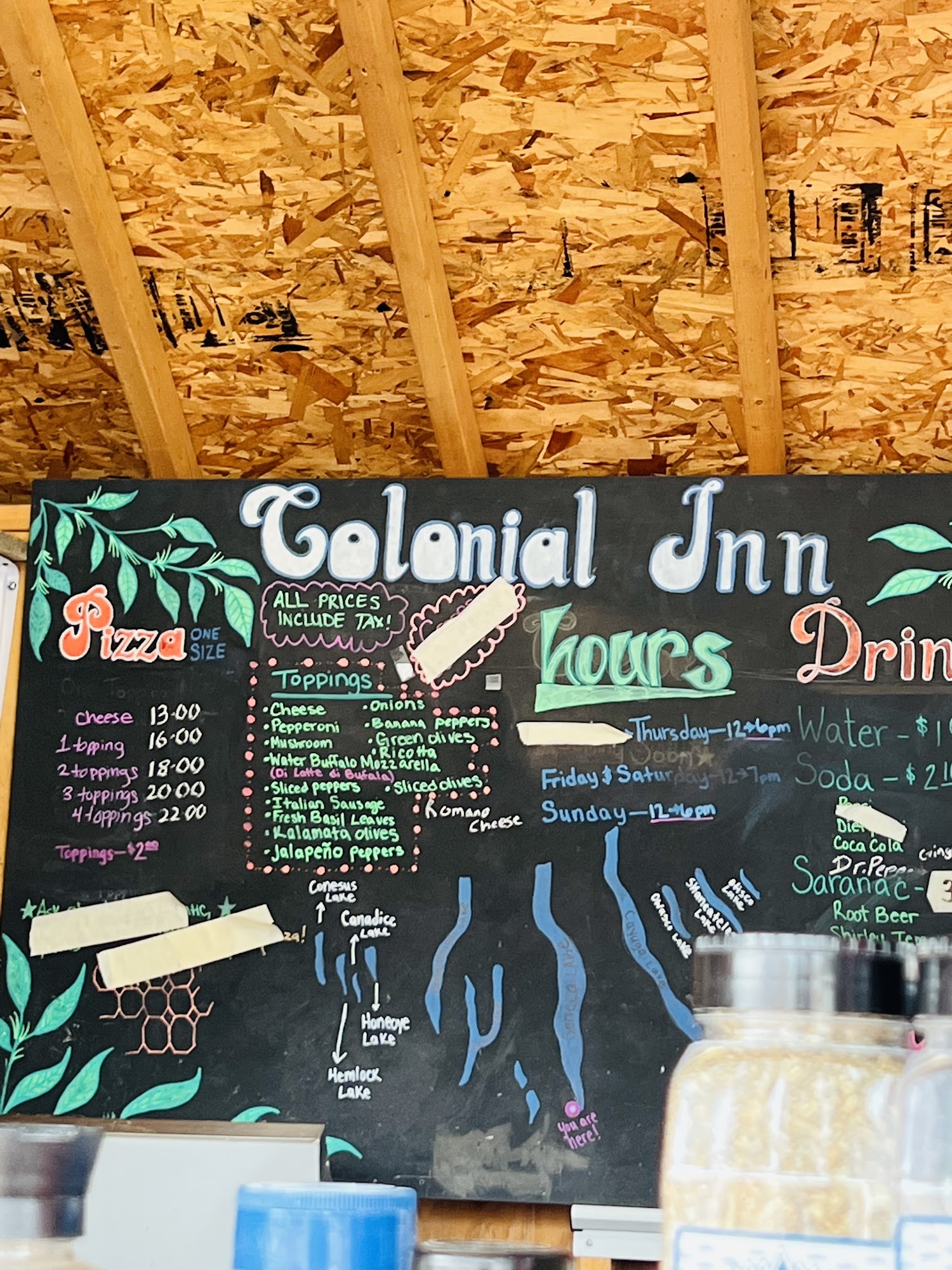 Colonial Pizza and Grill Menu