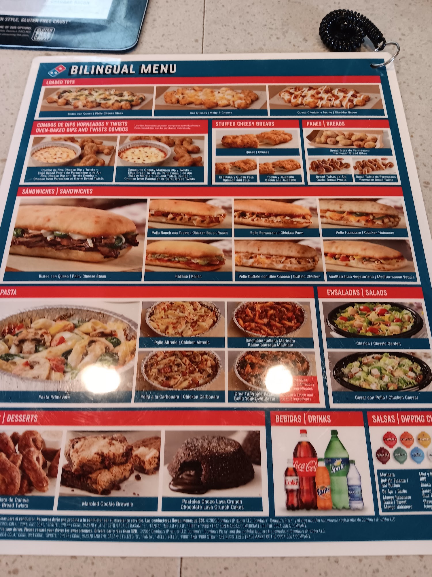 Domino's Pizza Menu