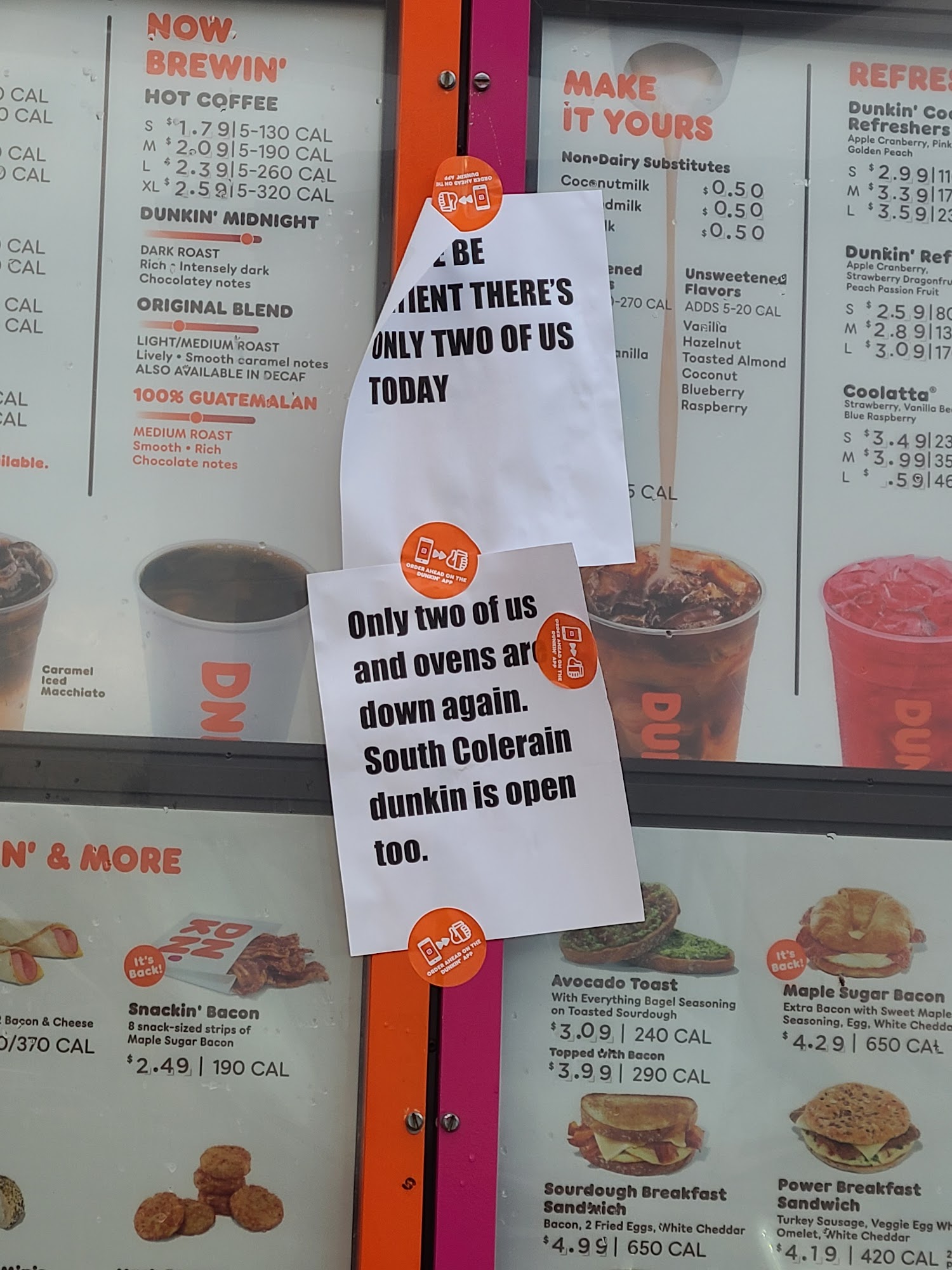 Dunkin' Menu