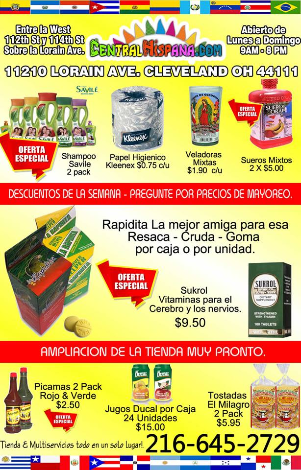 Tienda Salvadorena en Cleveland OH Menu