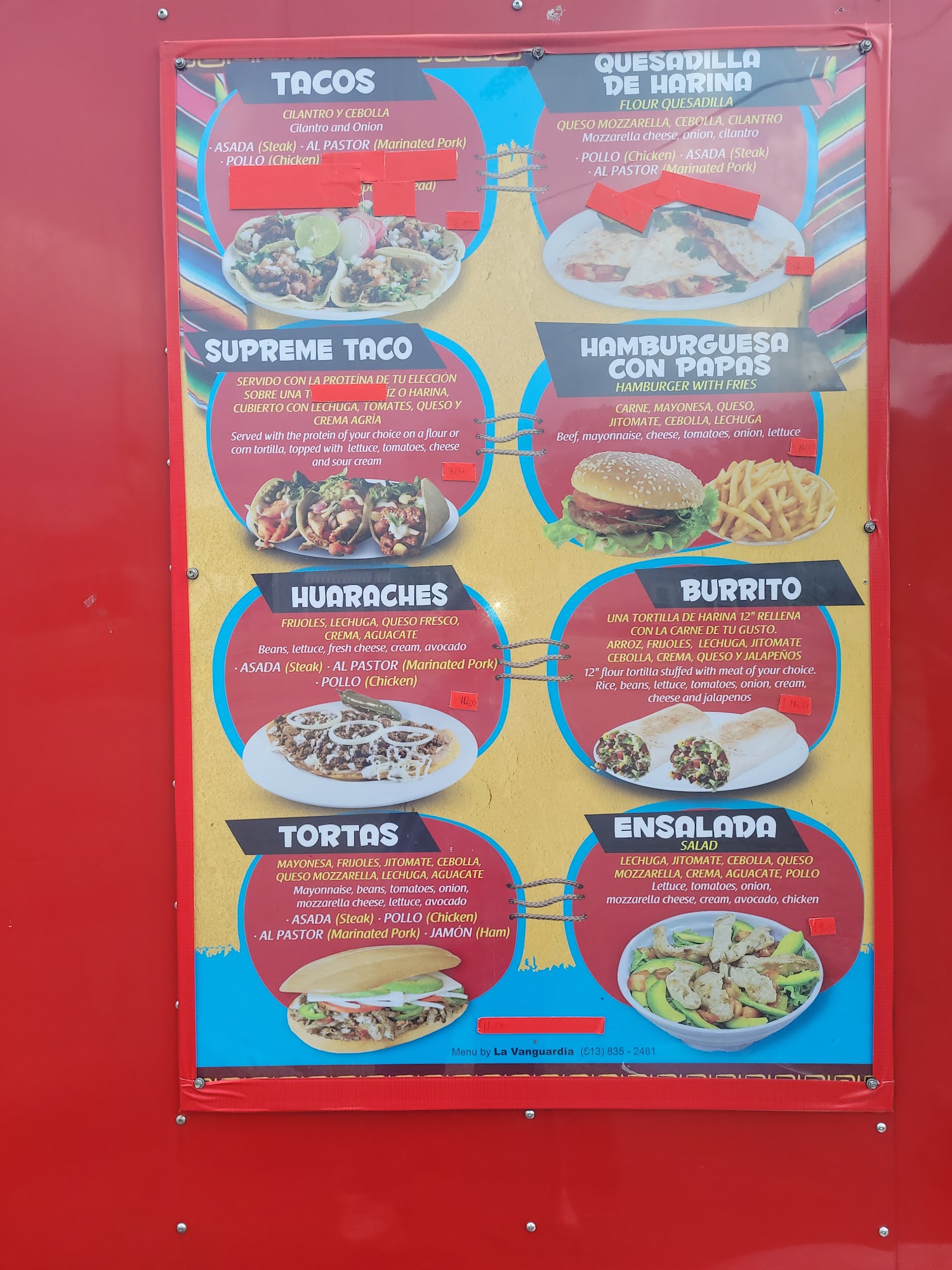 Taqueria Los Michoacanos Menu