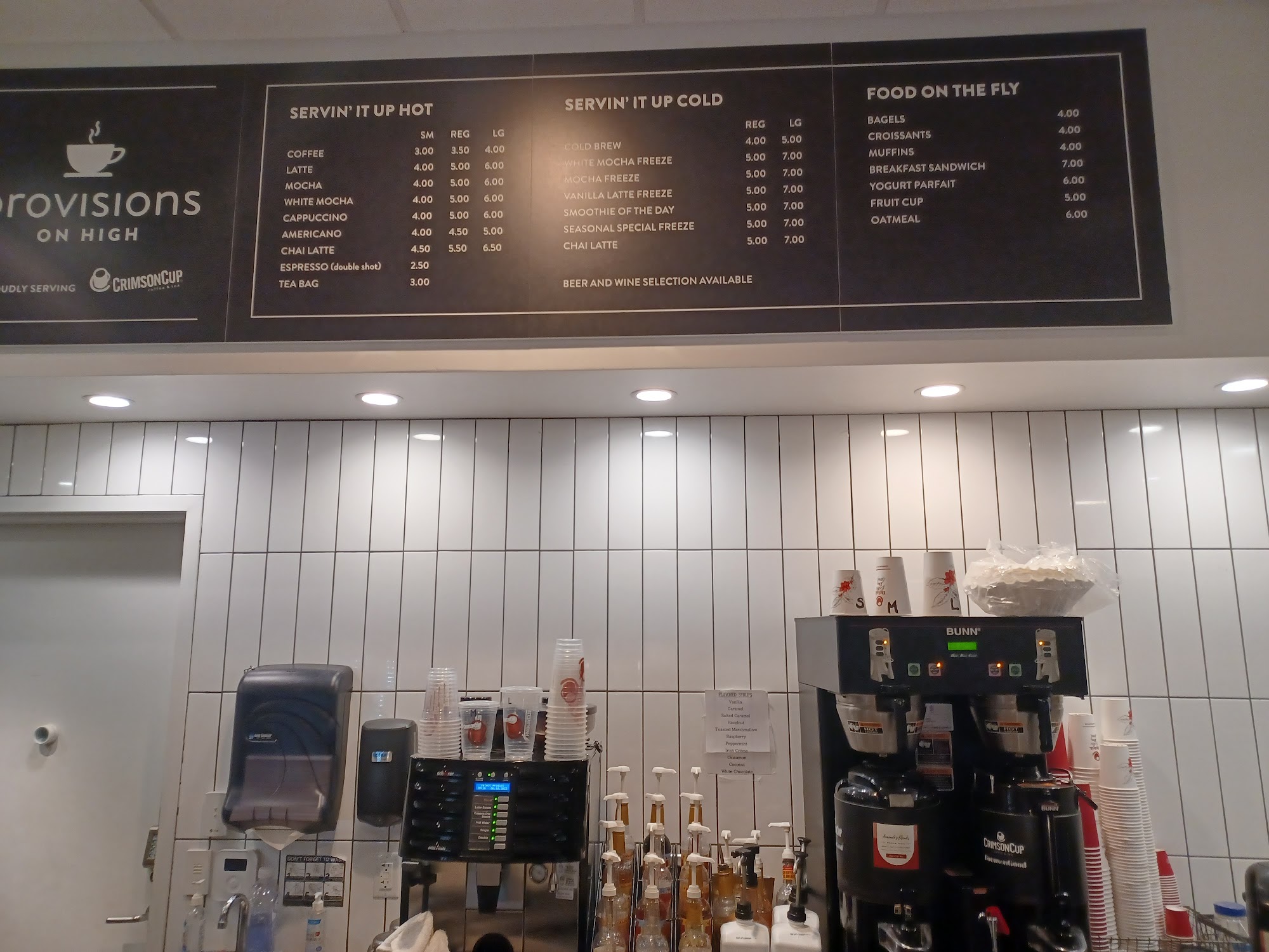 Provisions on High Menu