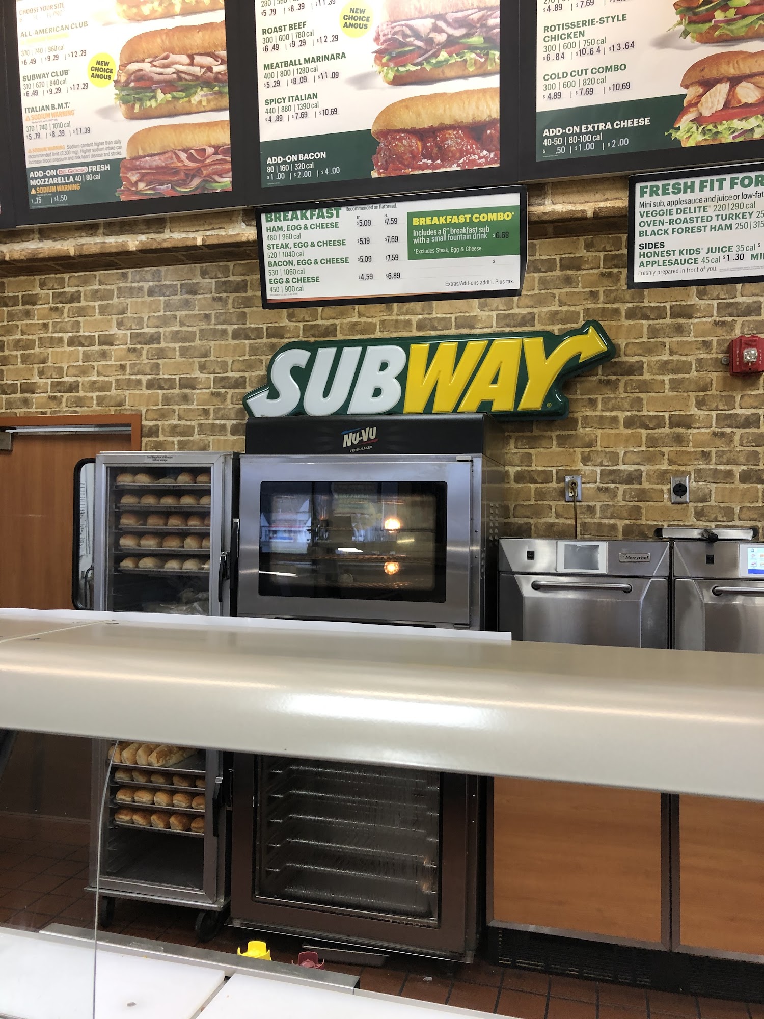 Subway Menu