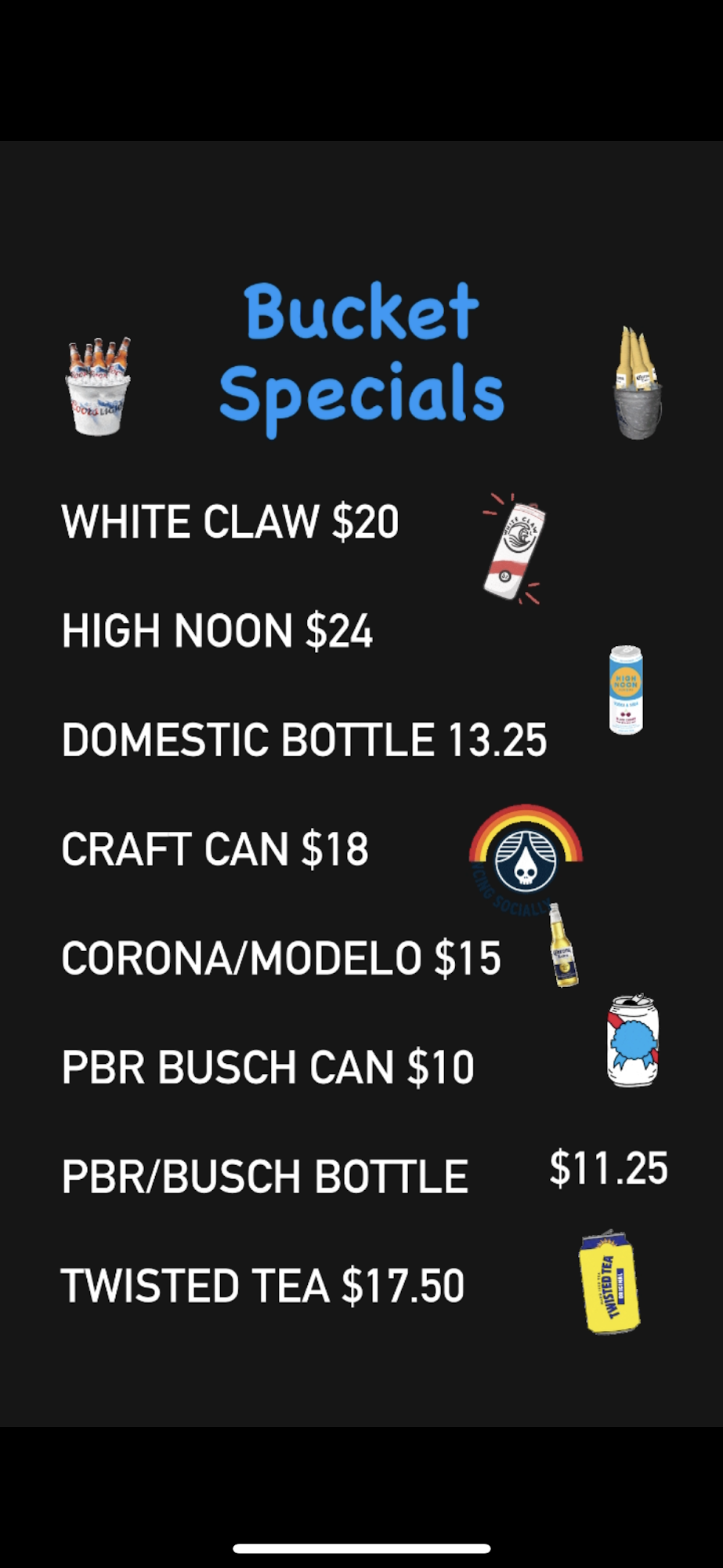 Remington Tavern Menu