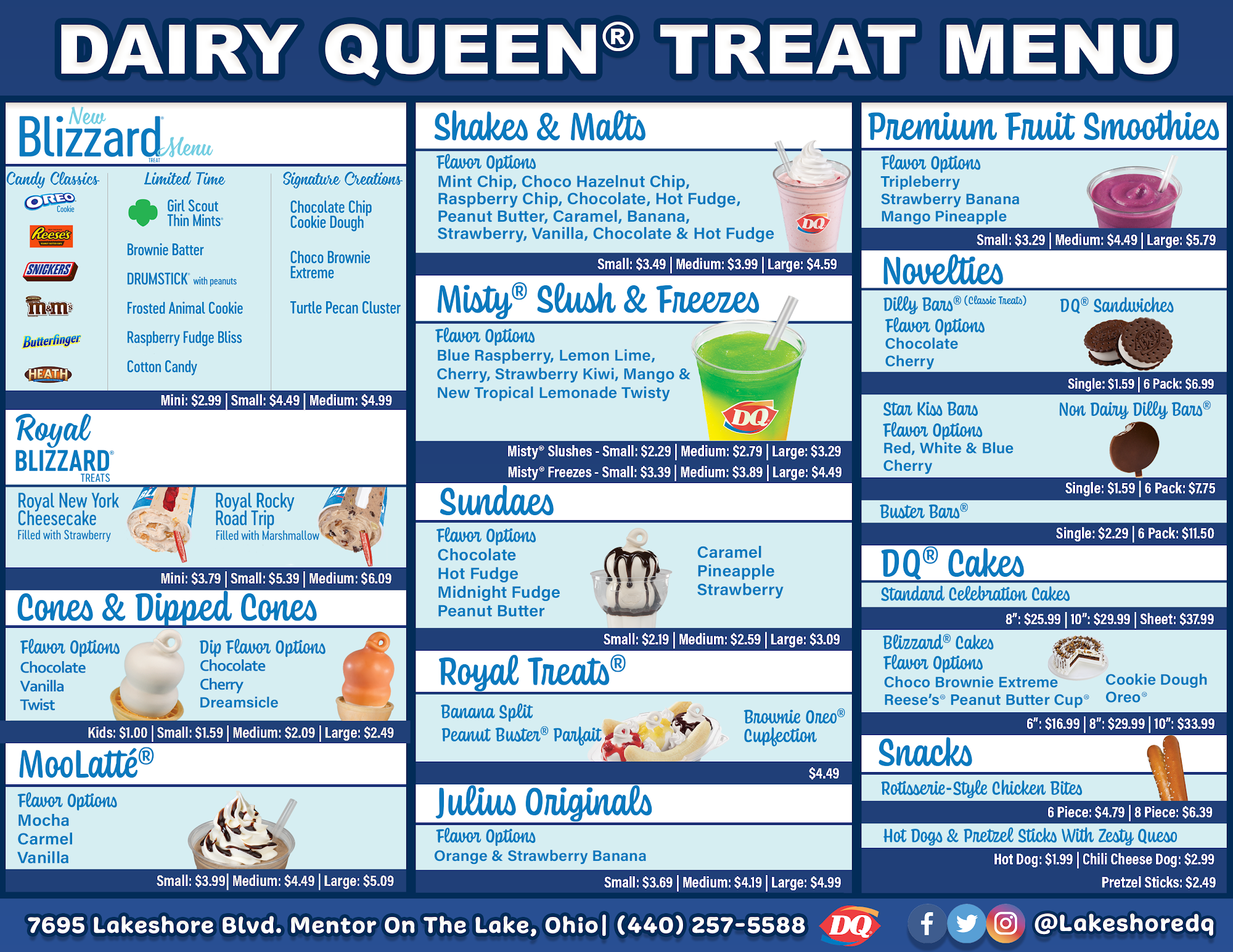 Dairy Queen  / Orange Julius Menu