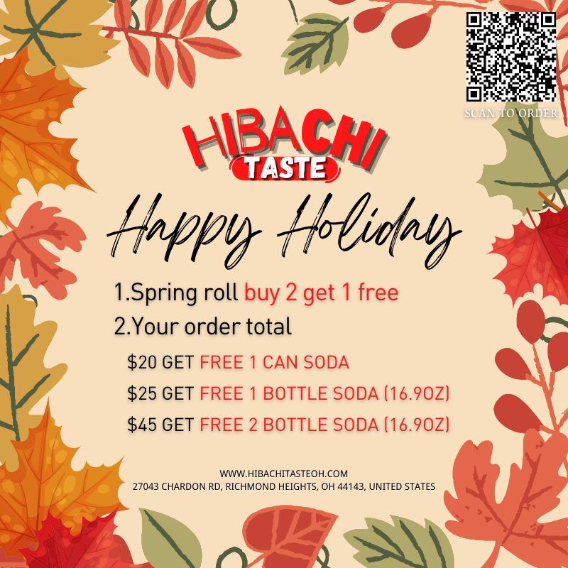 Hibachi Taste Menu