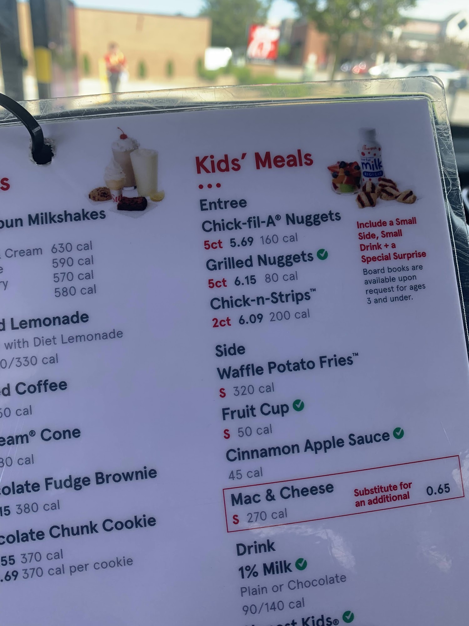 Chick-fil-A Menu