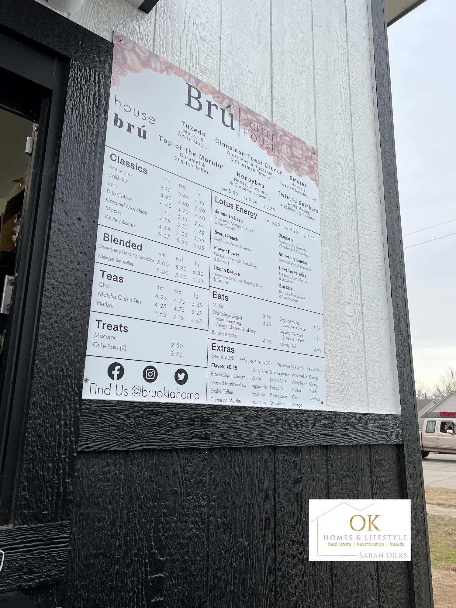Bru Coffee House Menu
