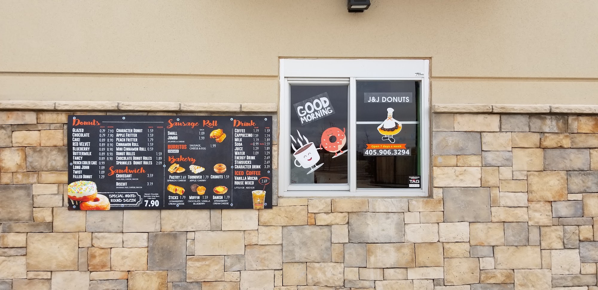 J&J donuts Menu