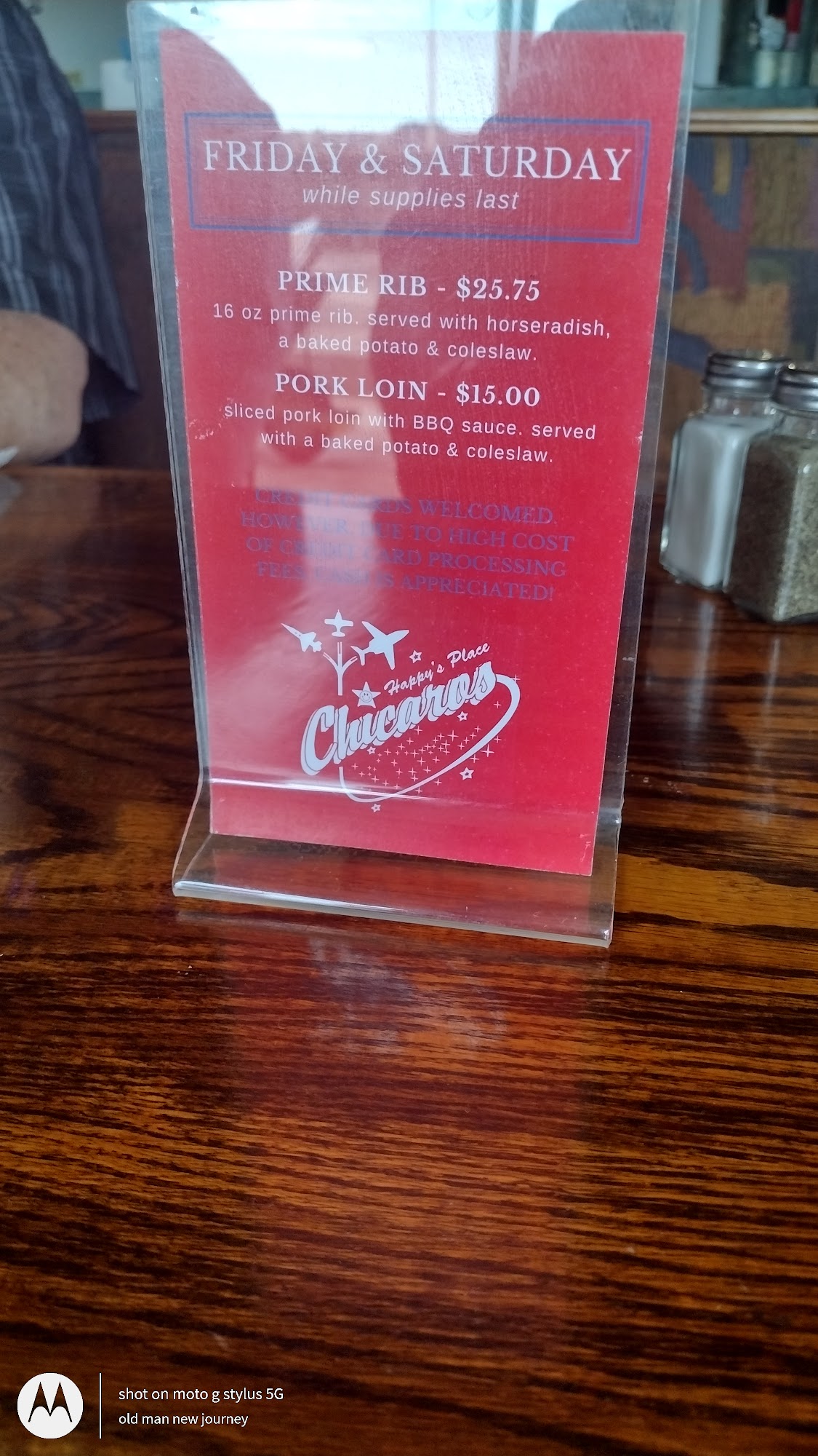 Chicaro's Happy's Place Menu