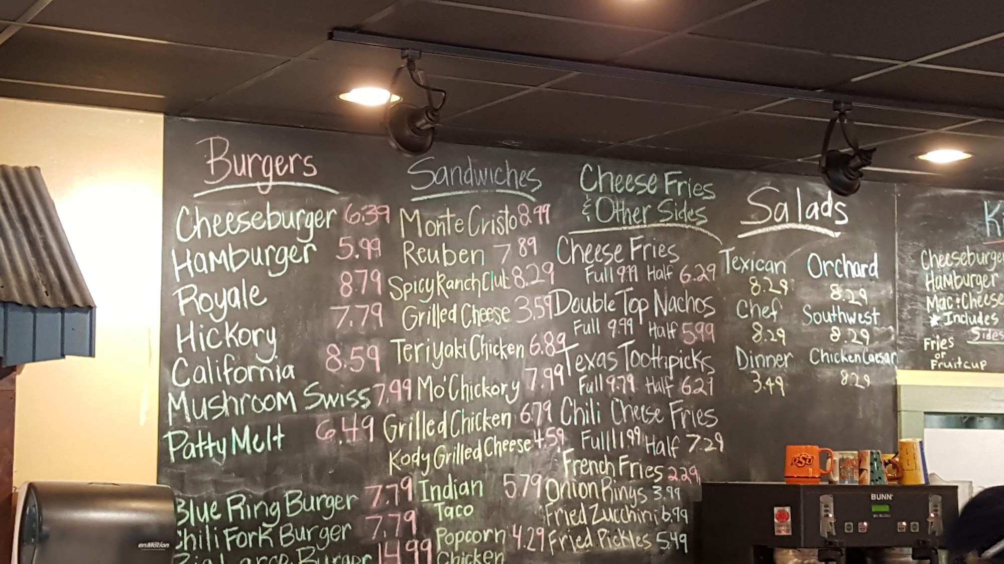 Fin and Feather Events Menu