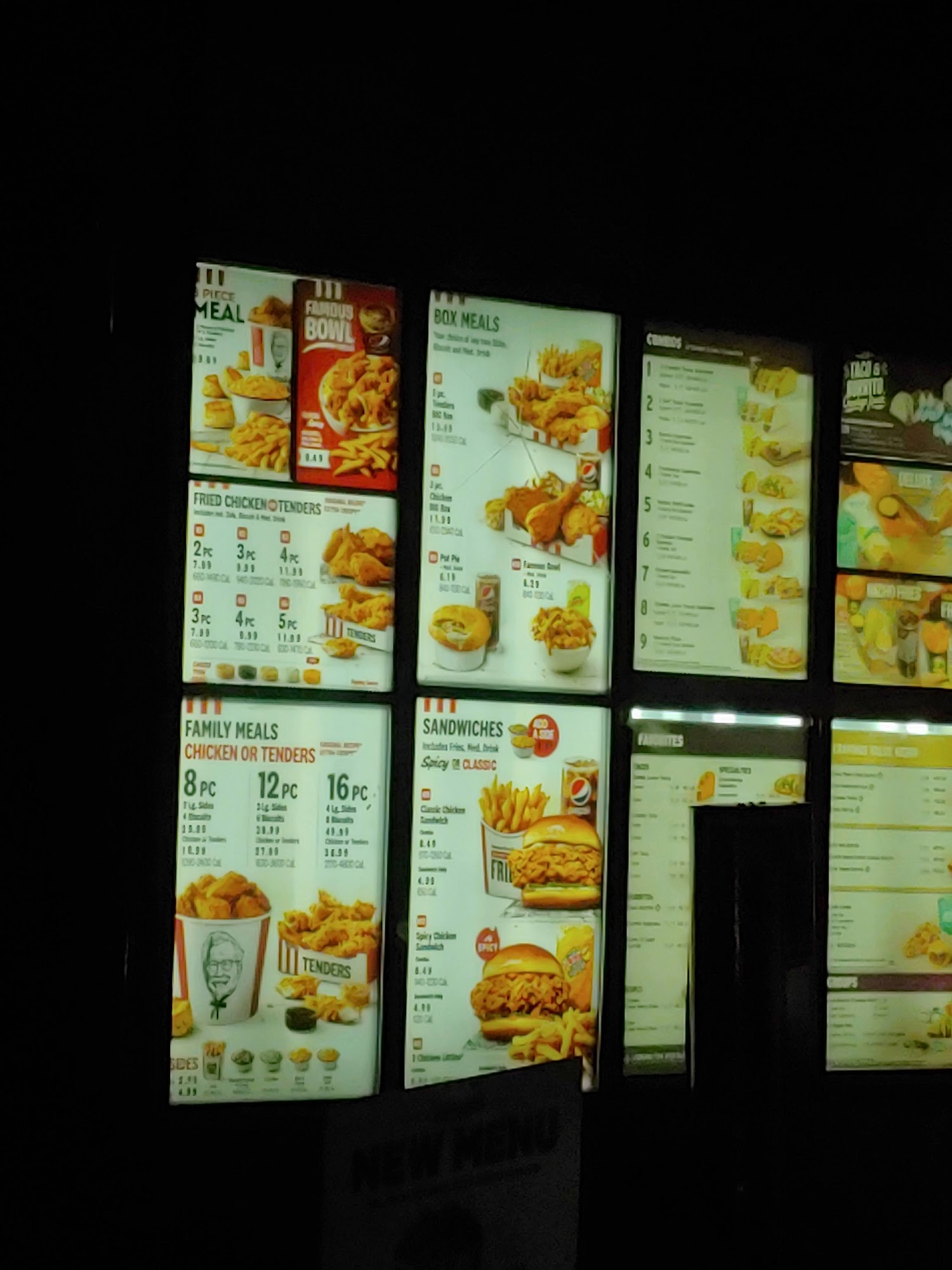 KFC Menu