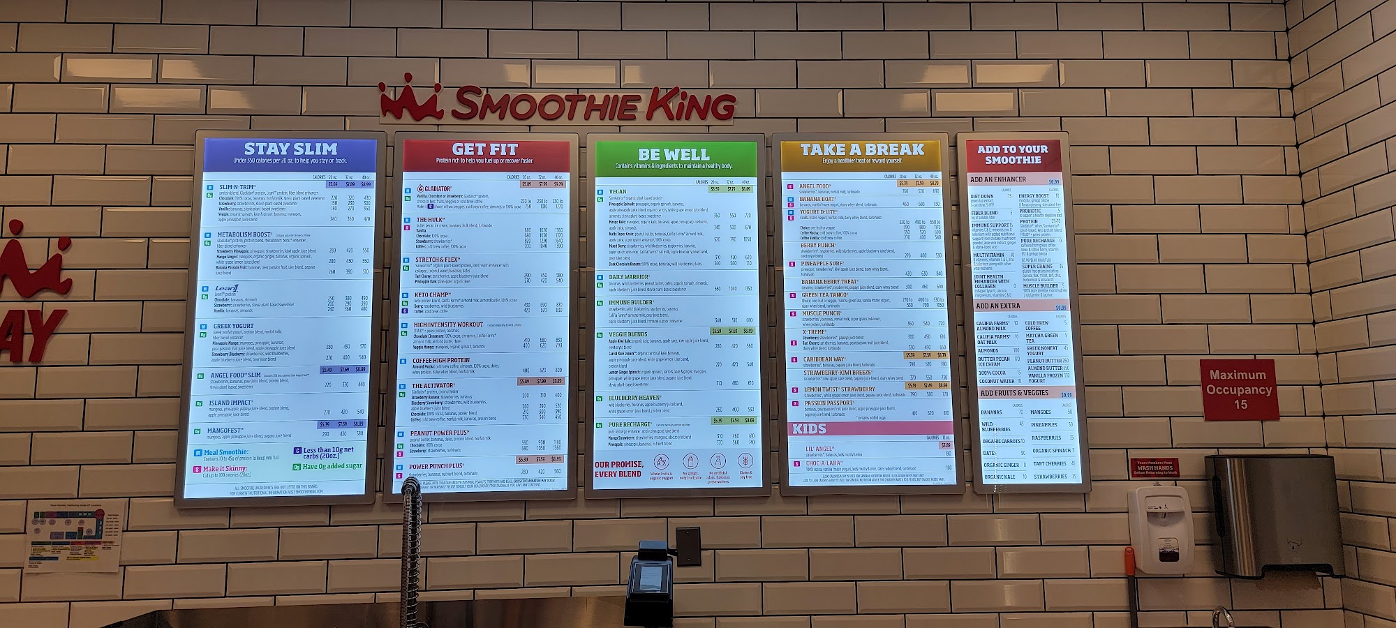 Smoothie King Menu