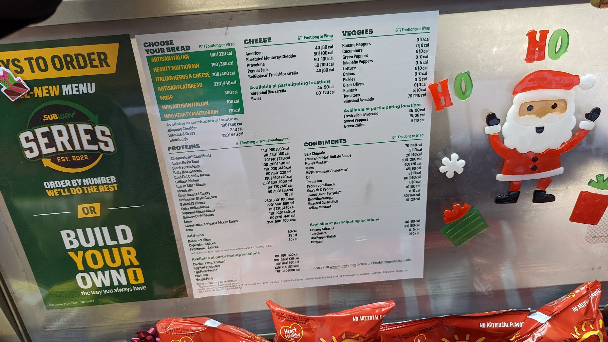 Subway Menu