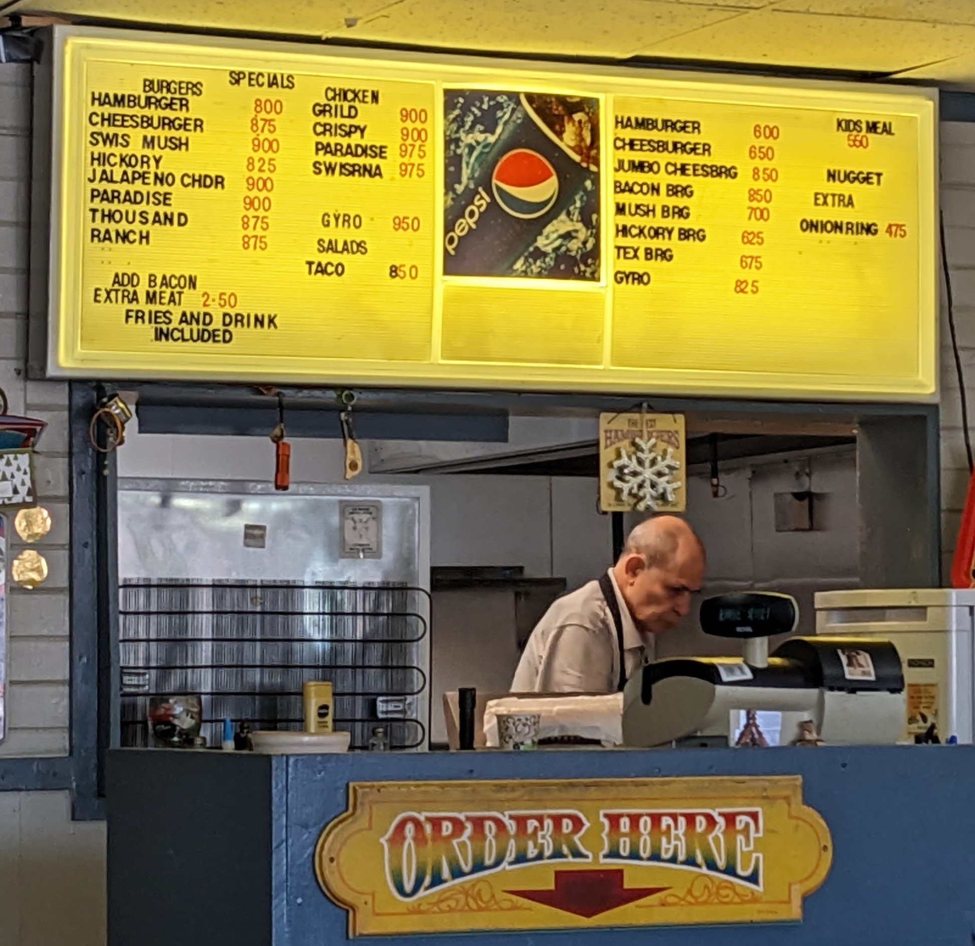 Burger In Paradise Menu