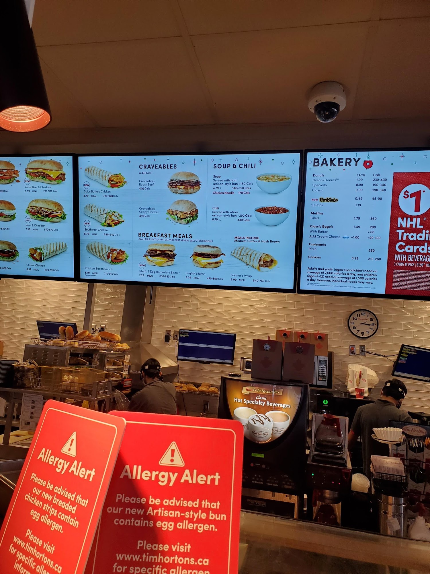 Tim Hortons Menu
