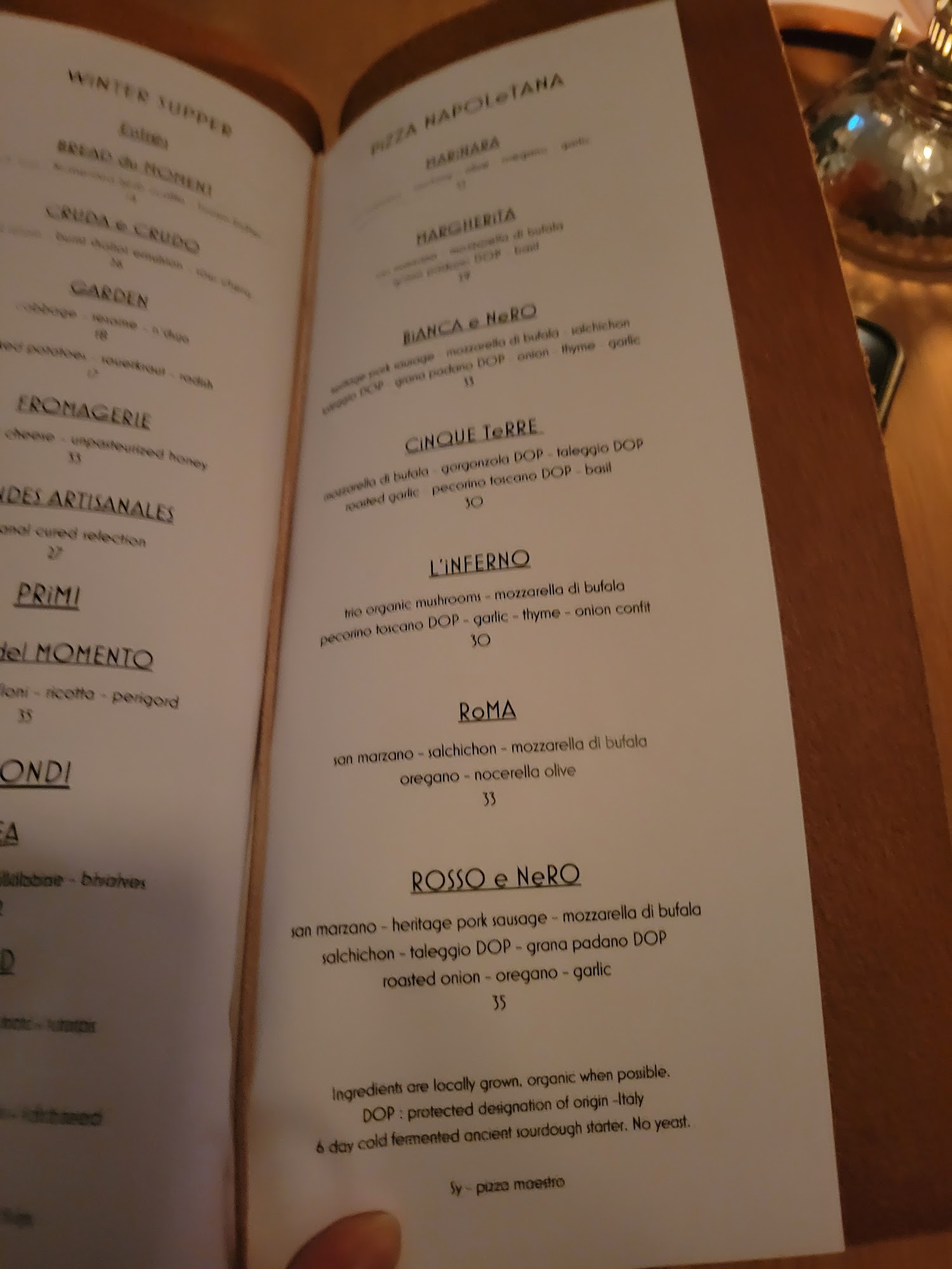 ELeVATOR bistro Menu