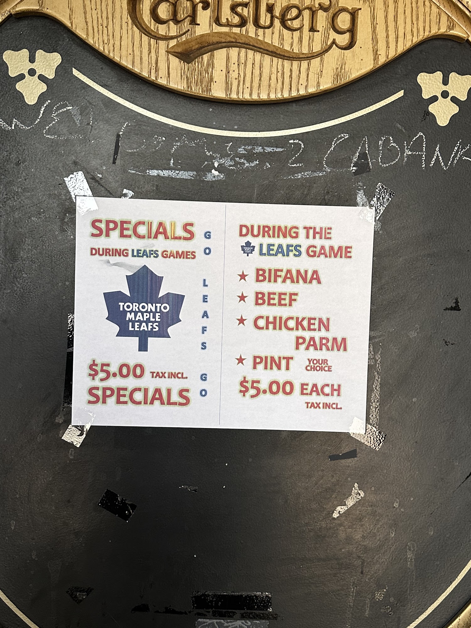 Cabana Menu