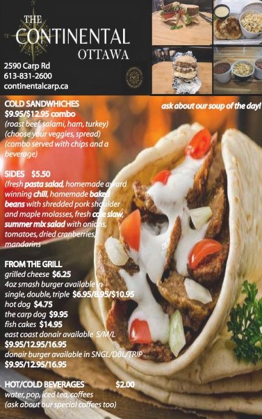 The Continental Menu