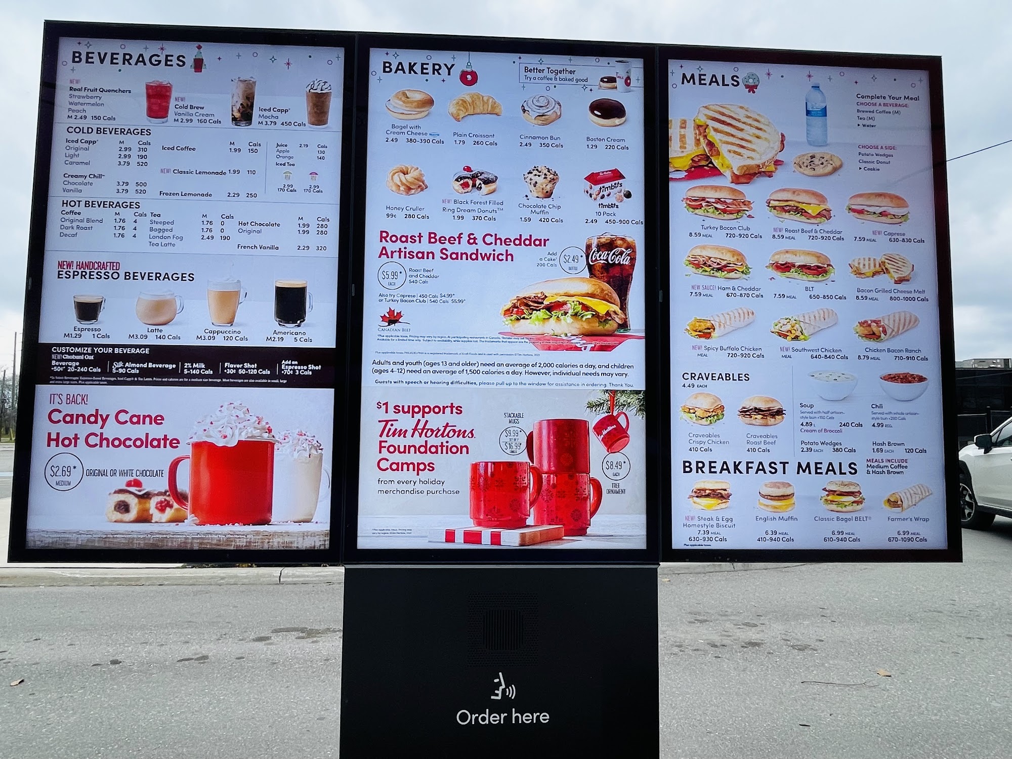 Tim Hortons Menu