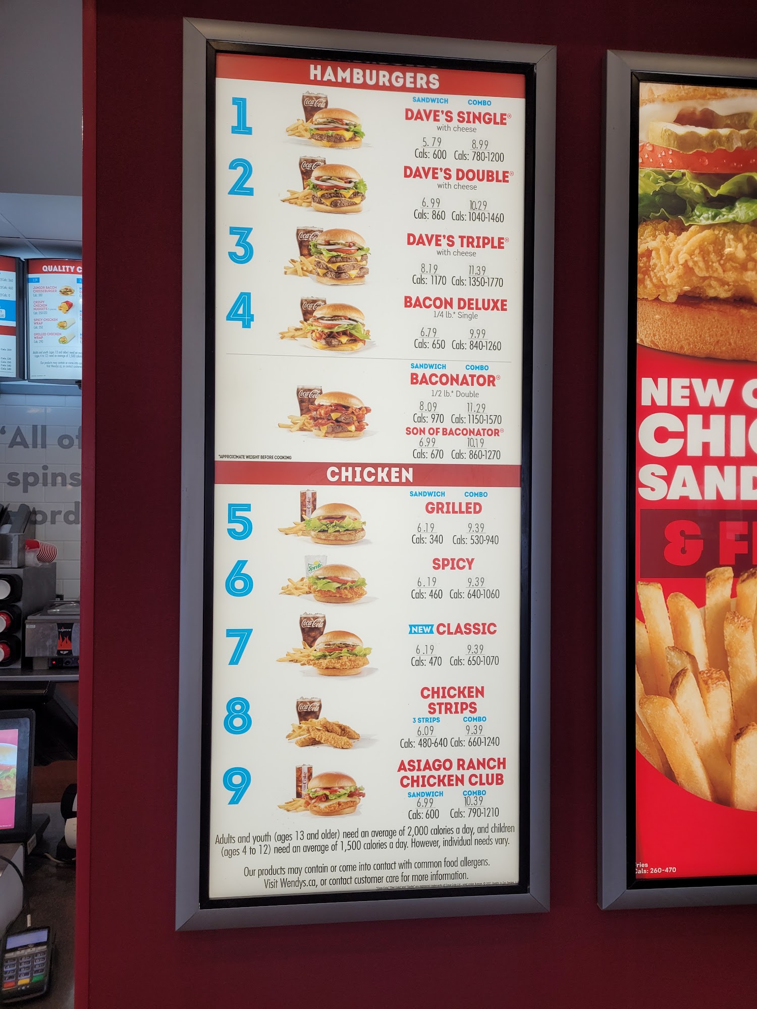 Wendy's Menu