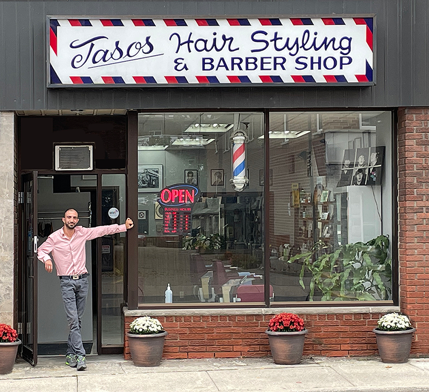Tasos Barber Shop 28 King St E, Dundas Ontario L9H 1B8