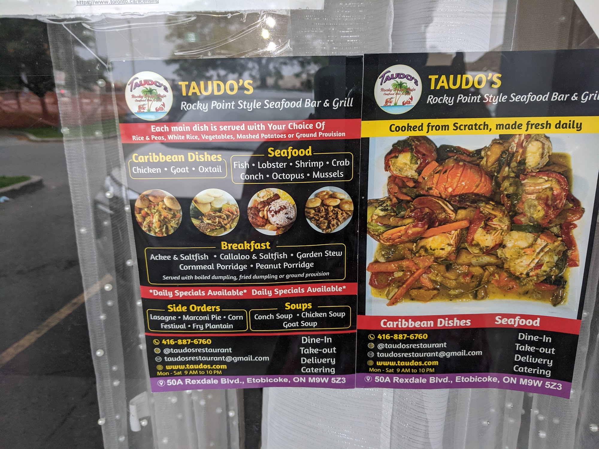 Taudo's Menu