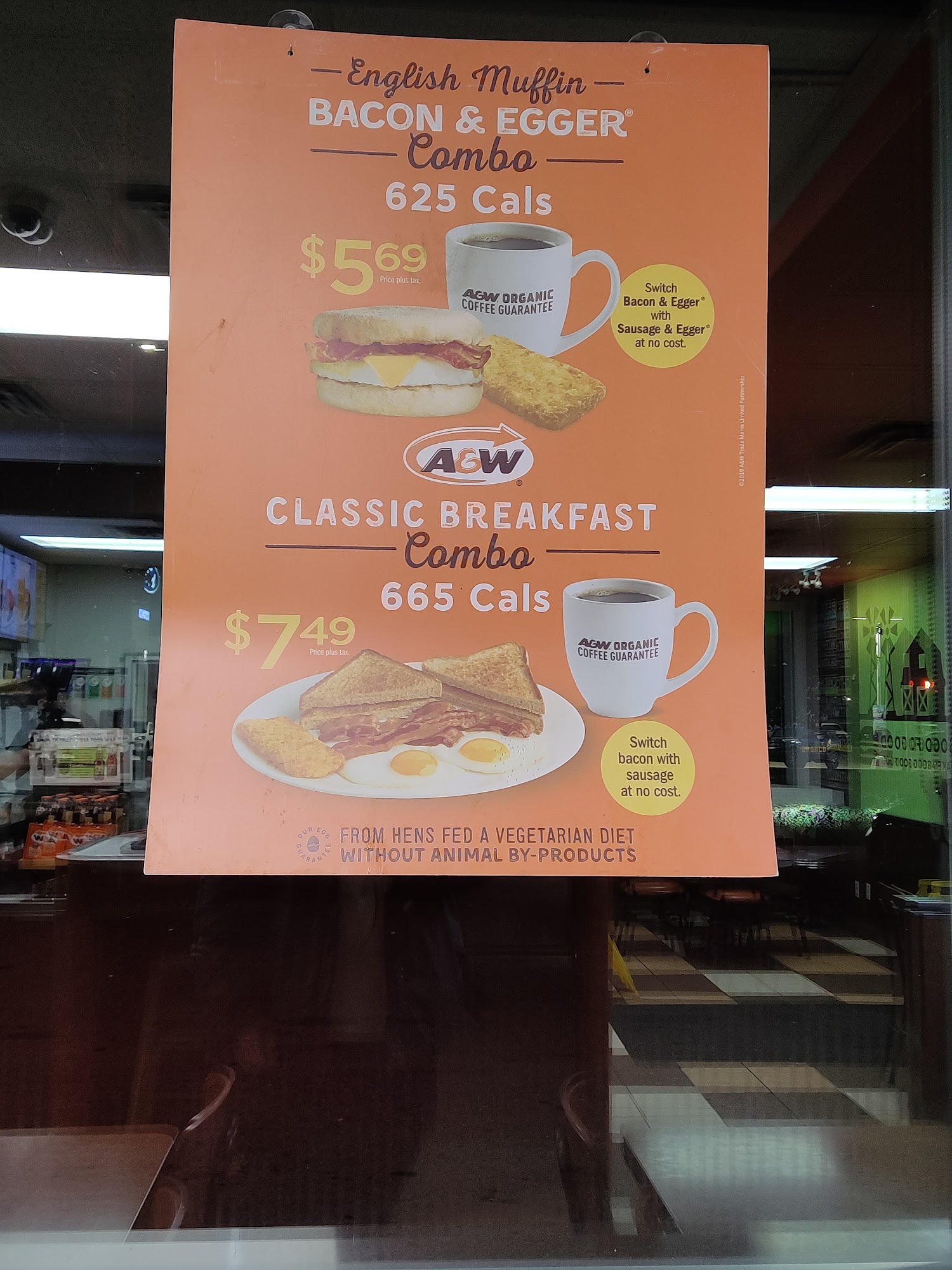 A&W Canada Menu