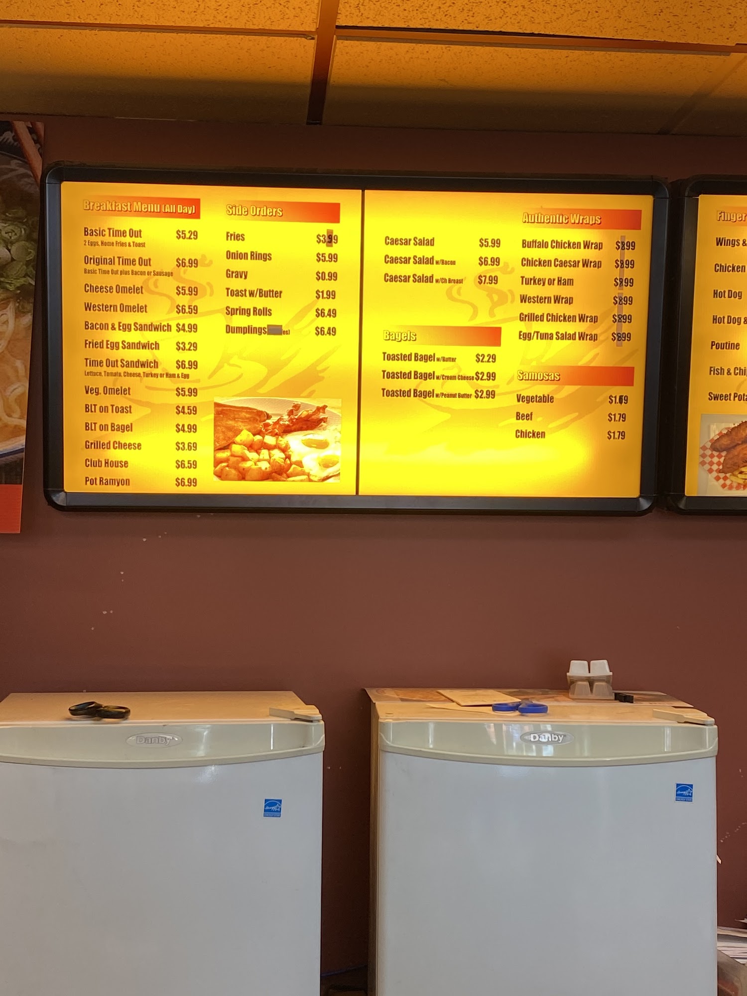 The Timeout Cafe Menu