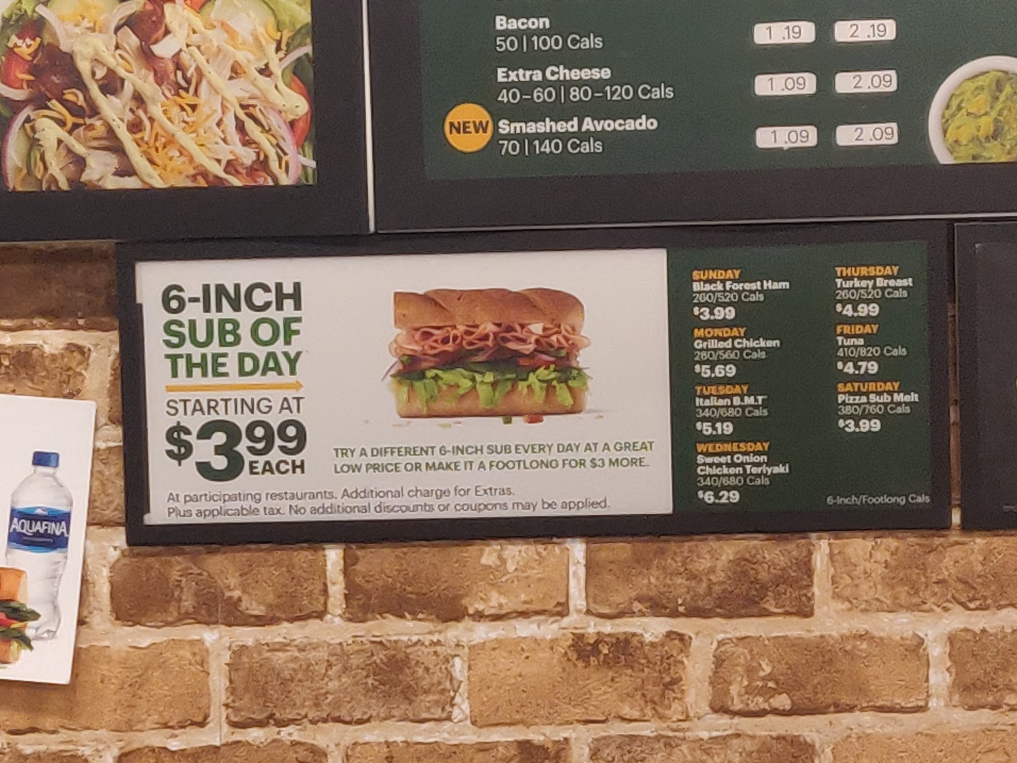 Subway Menu