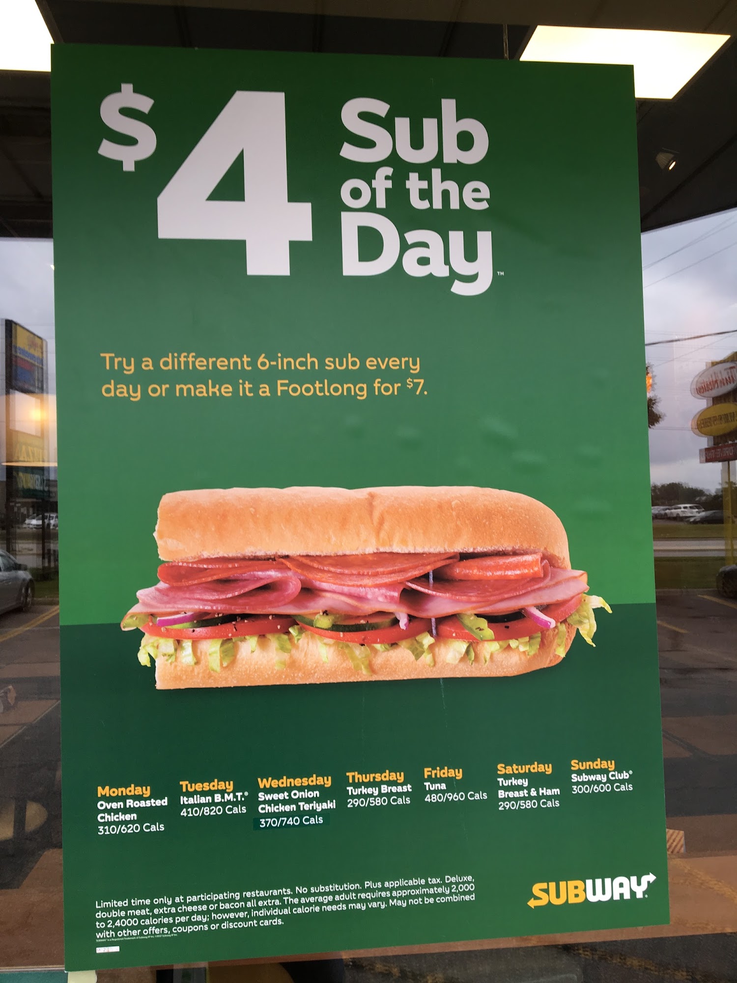 Subway Menu