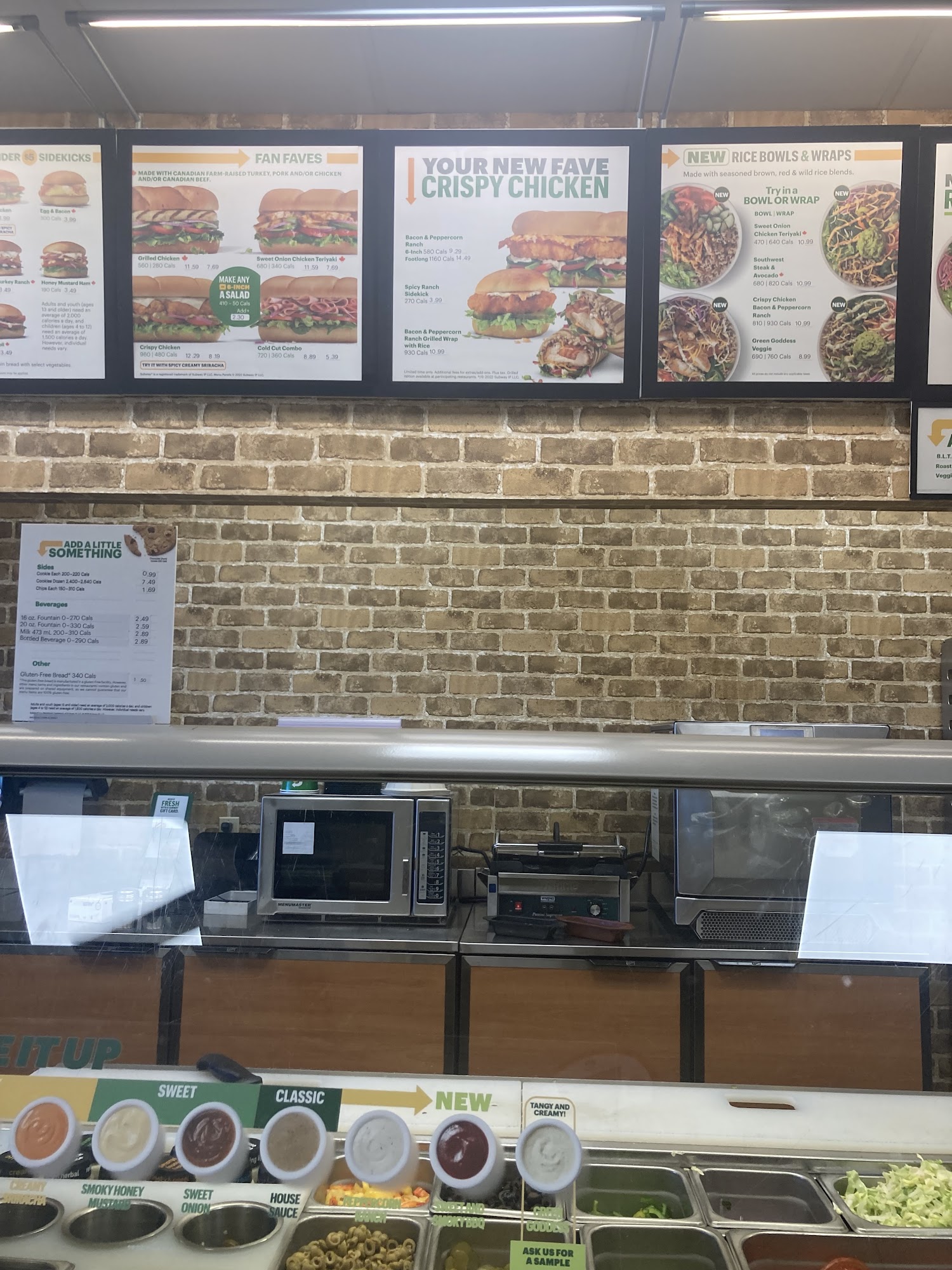 Subway Menu