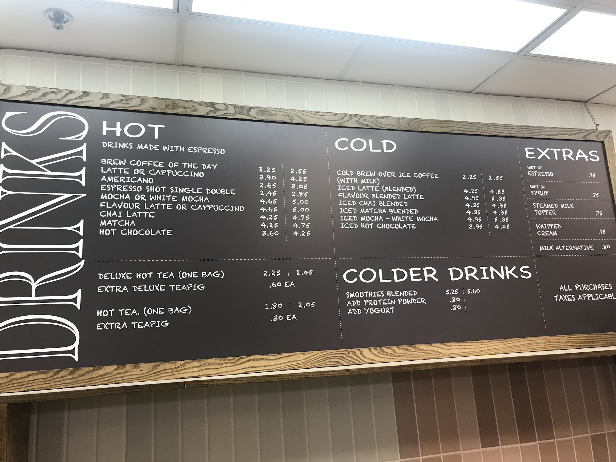 This Little Cafe TLC Menu