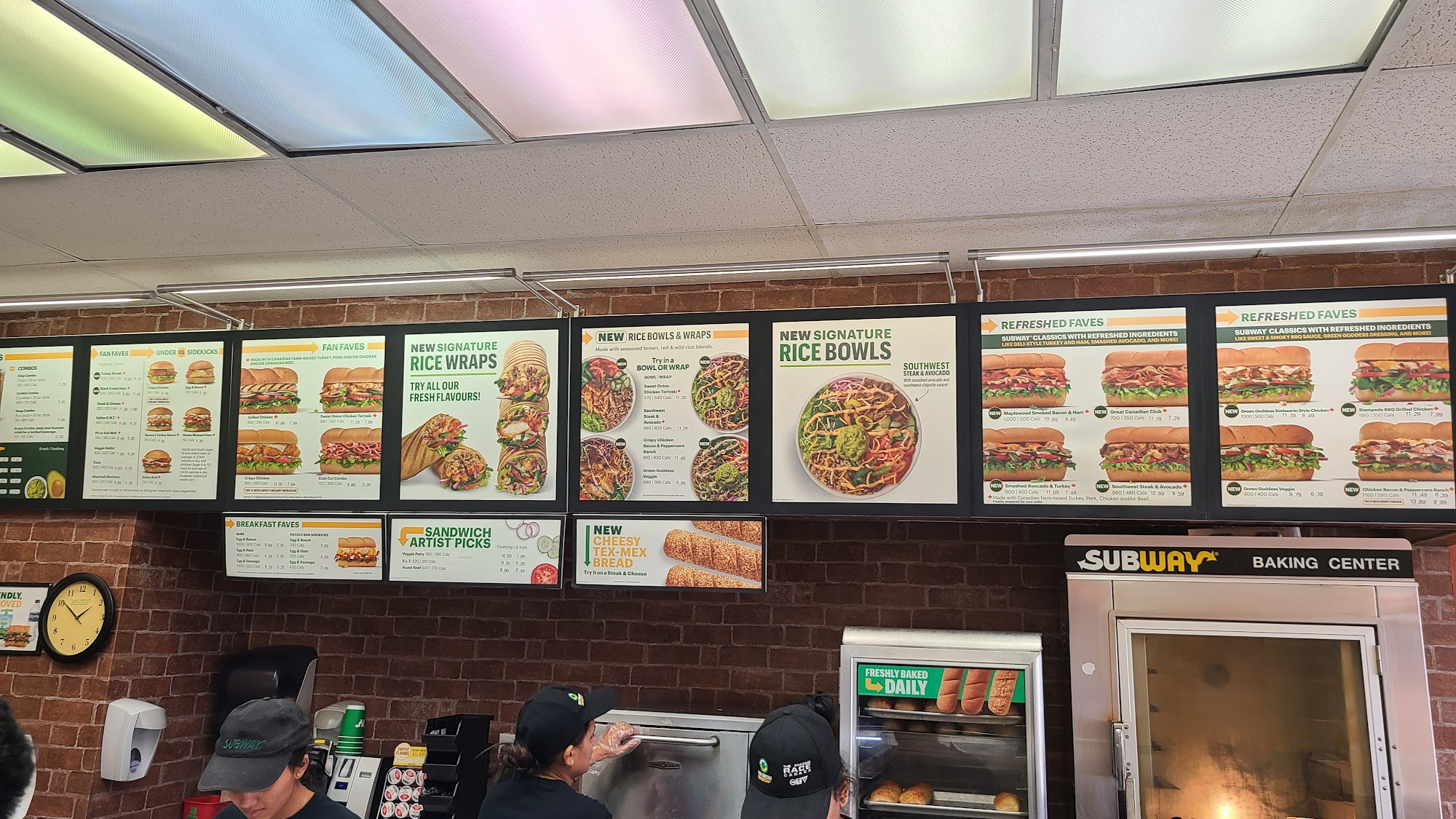 Subway Menu