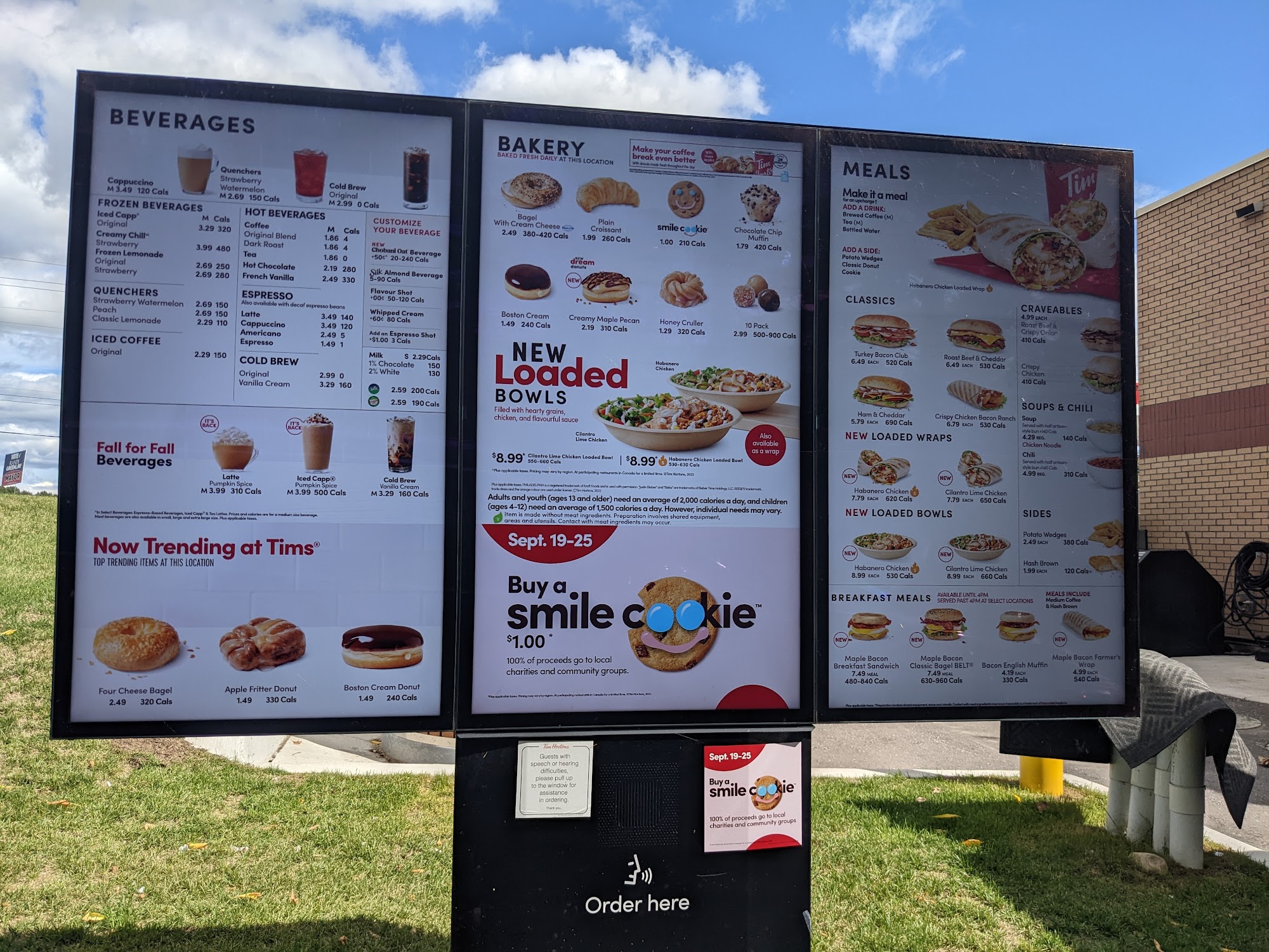 Tim Hortons Menu