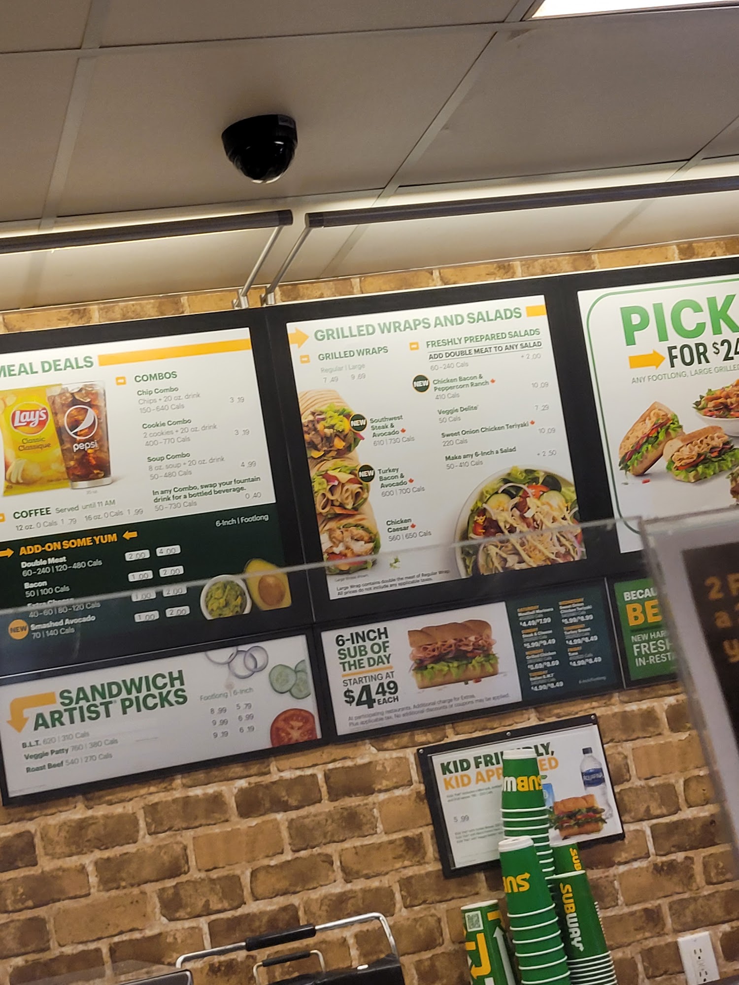Subway Menu