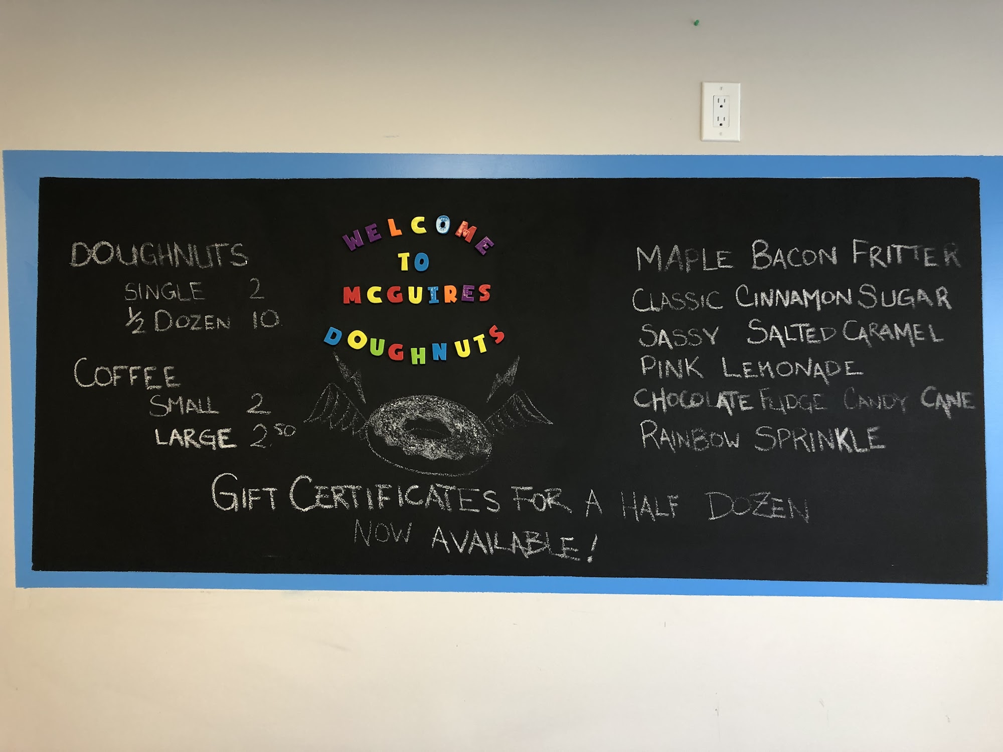 McGuire’s Doughnuts Menu